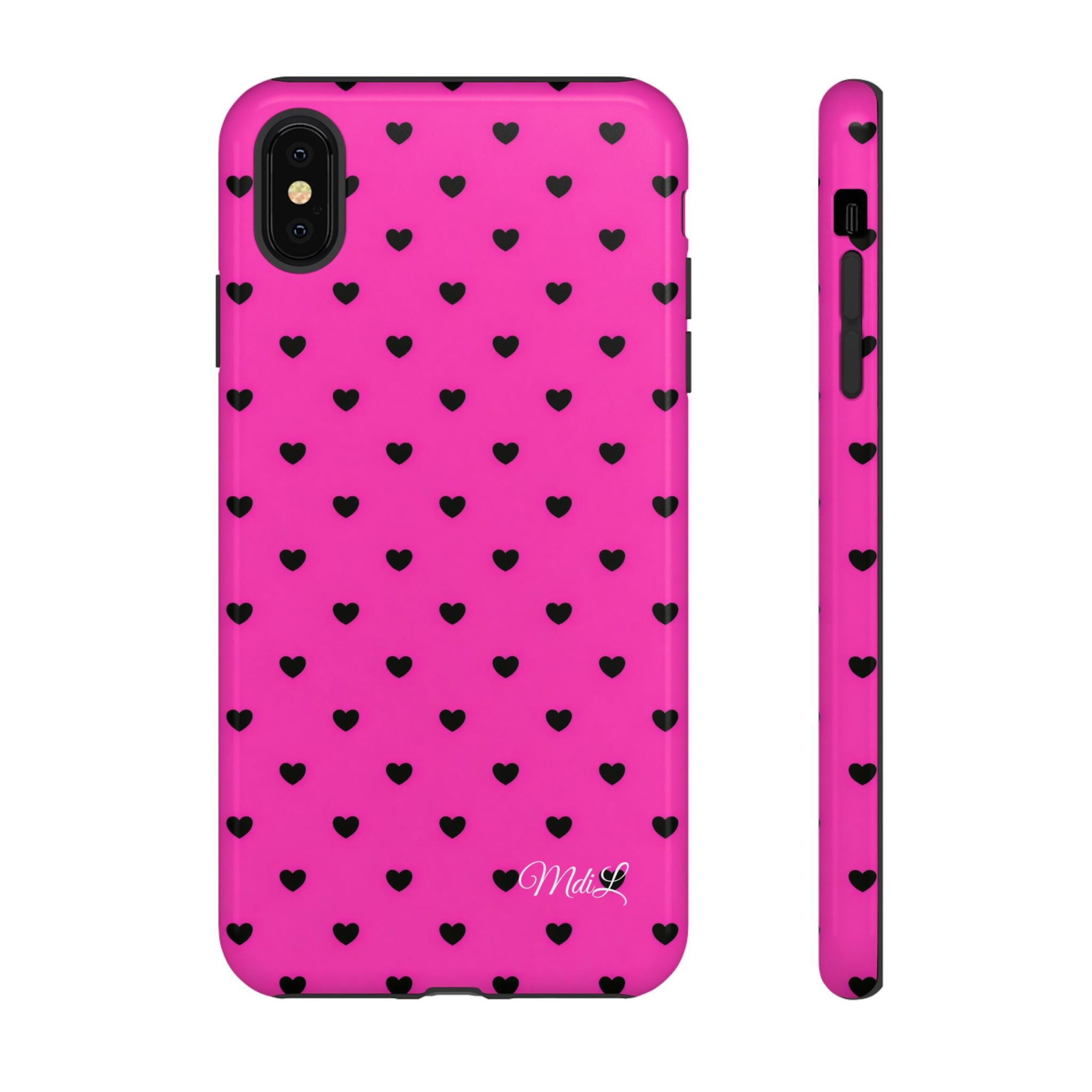 Dotted Hearts | Neon Pink - Mare di Luna