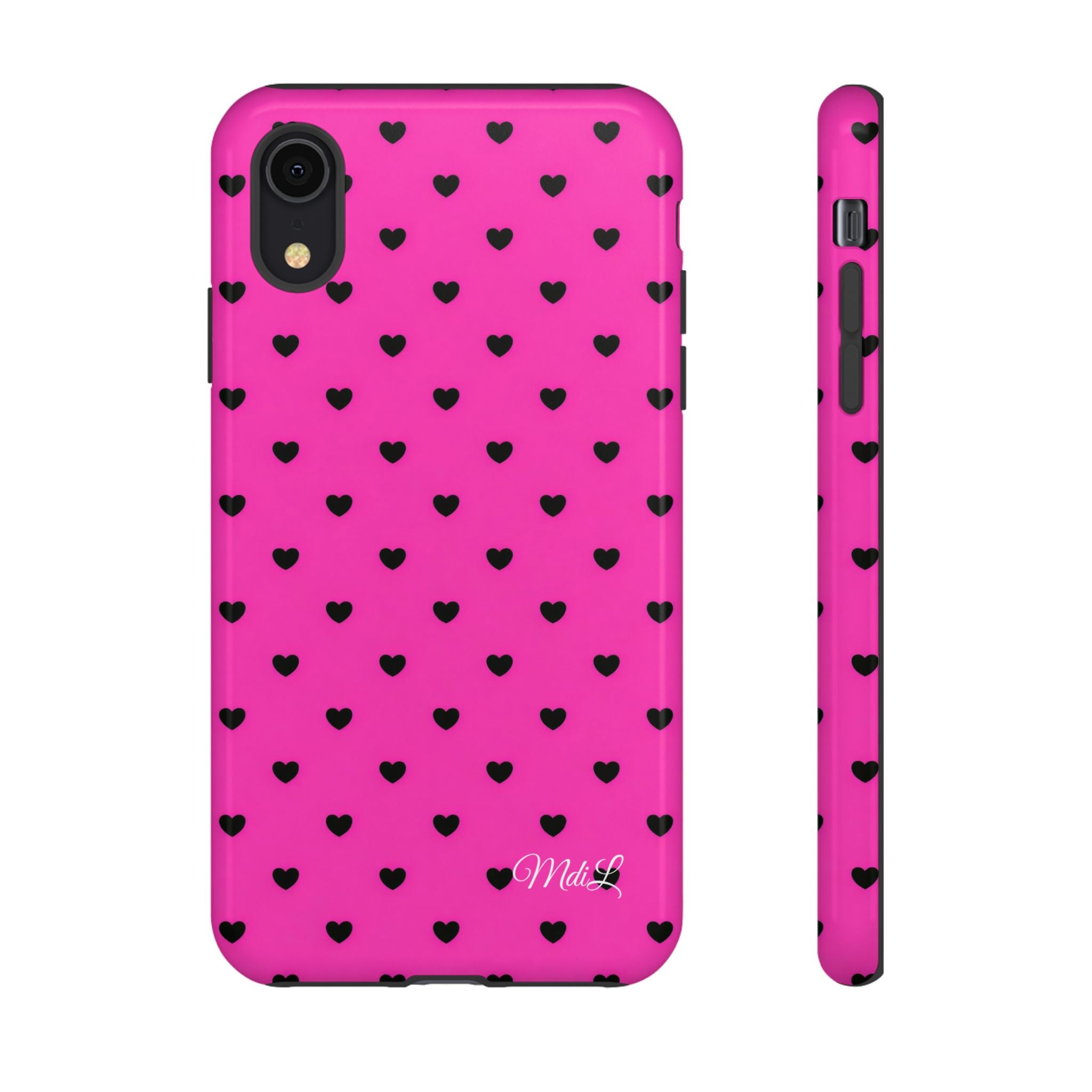 Dotted Hearts | Neon Pink - Mare di Luna
