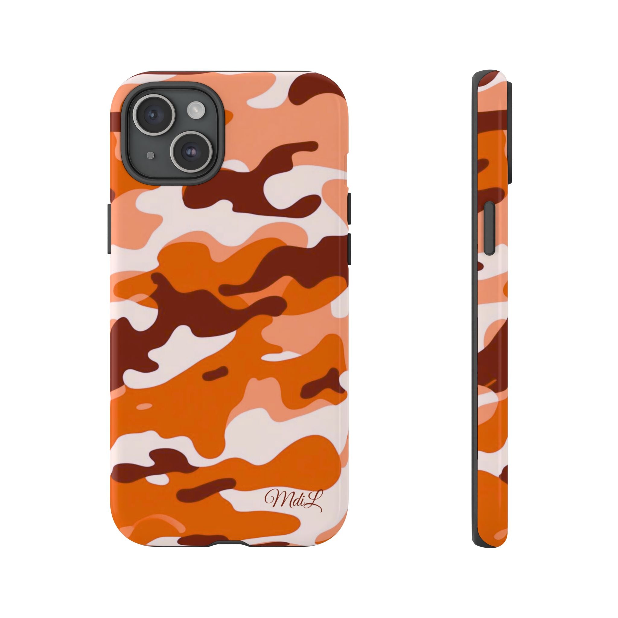 Orange Camo iPhone Case