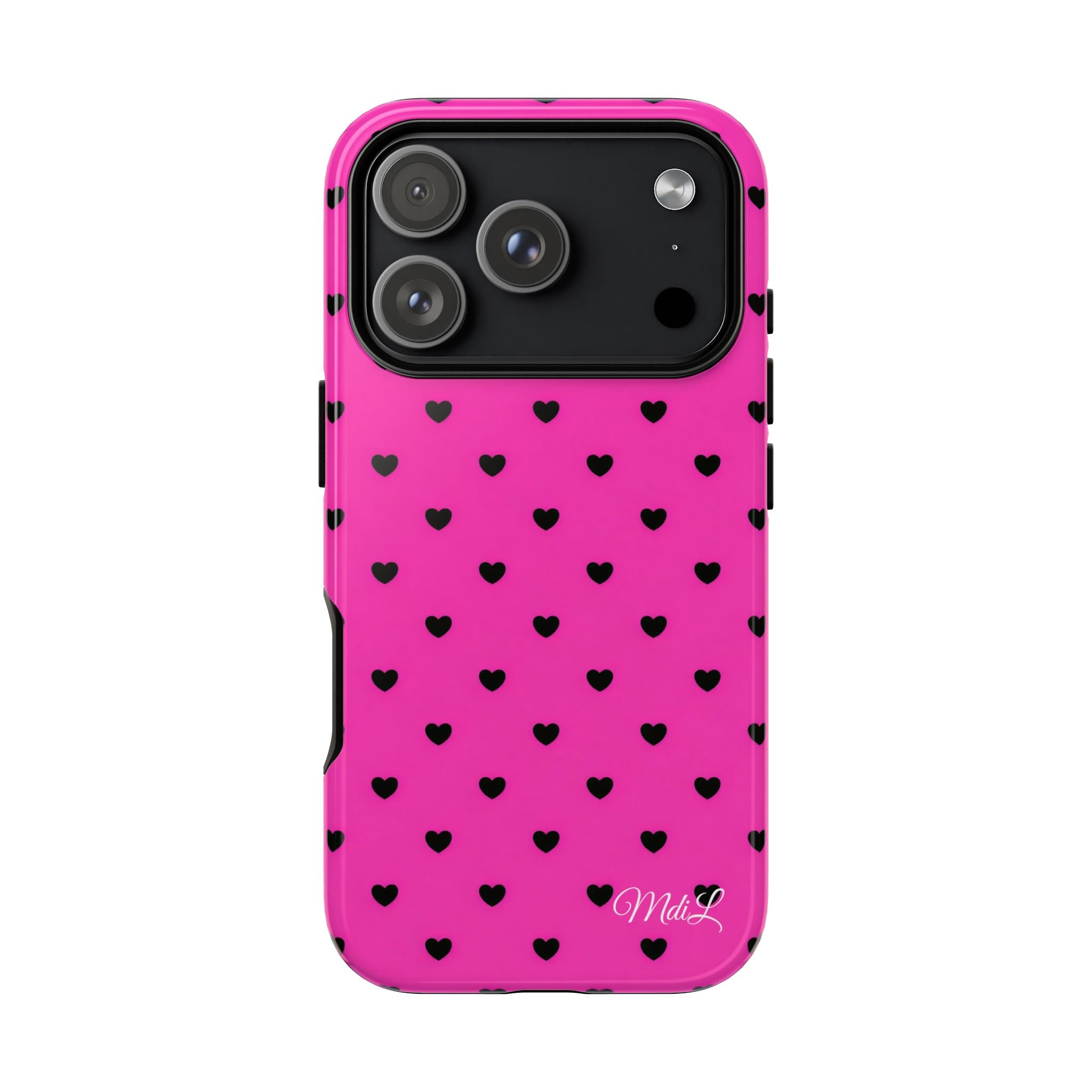 Dotted Hearts | Neon Pink - Mare di Luna