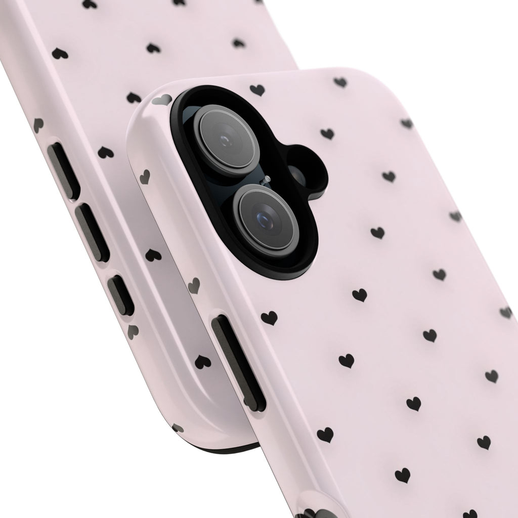 Dotted Hearts | Pink and Black