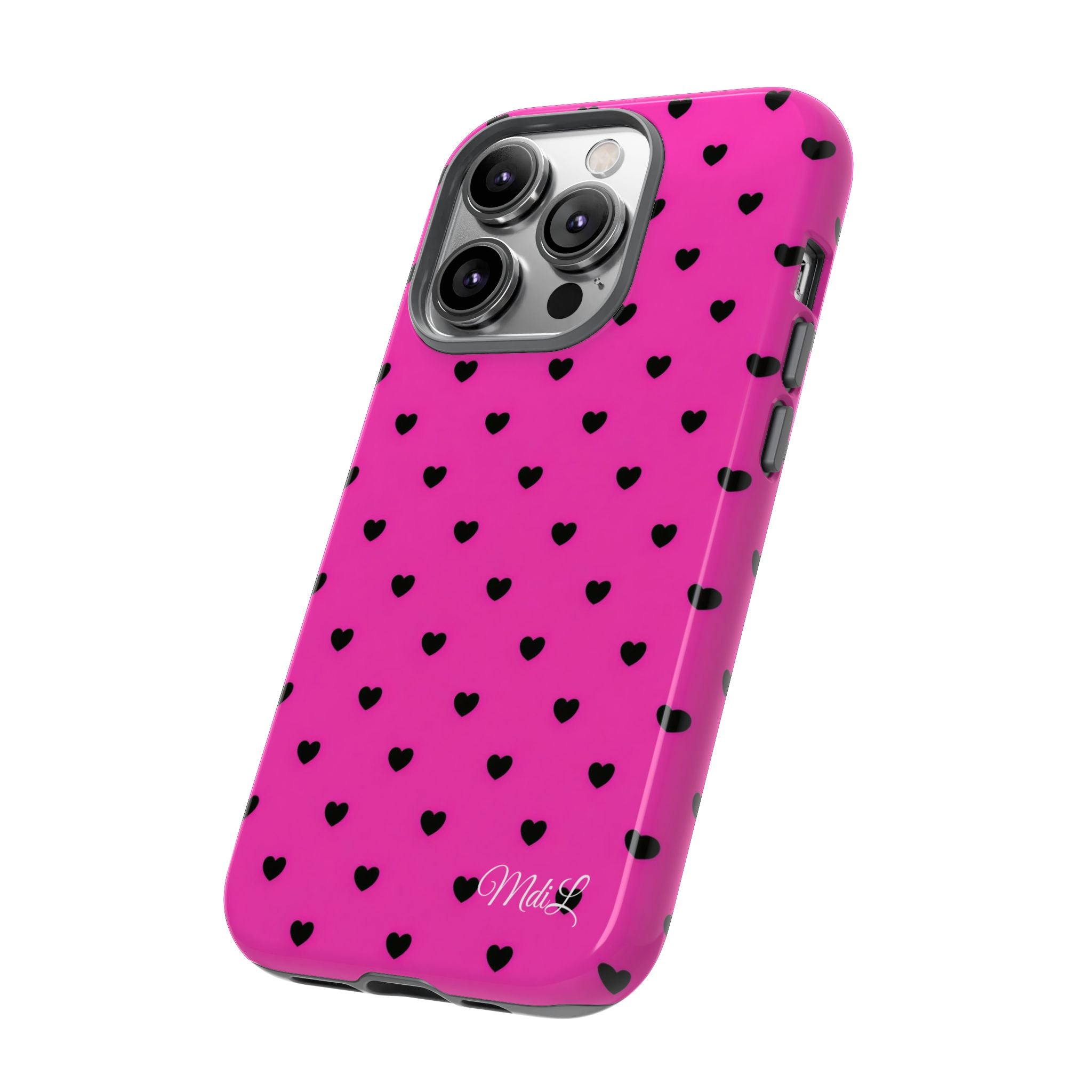 Dotted Hearts | Neon Pink - Mare di Luna