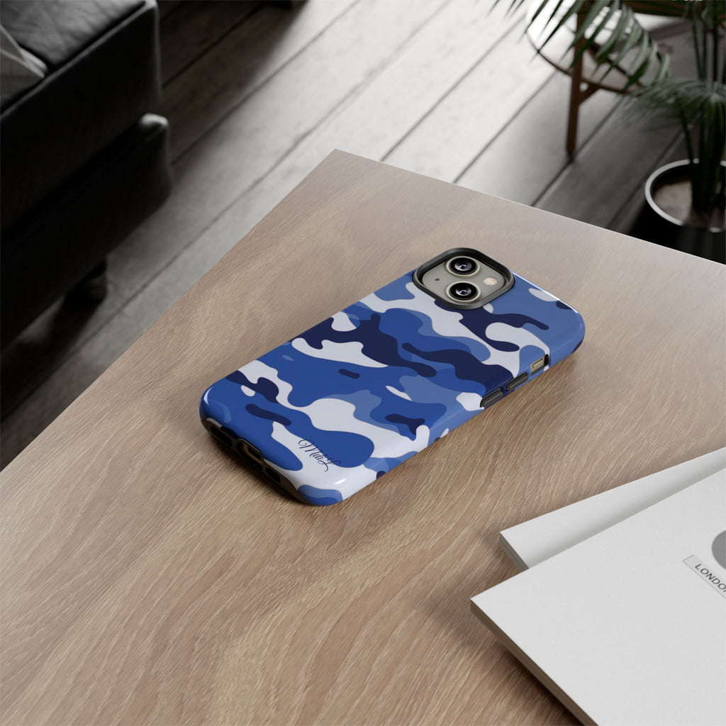 Deep Blue Camo iPhone Case