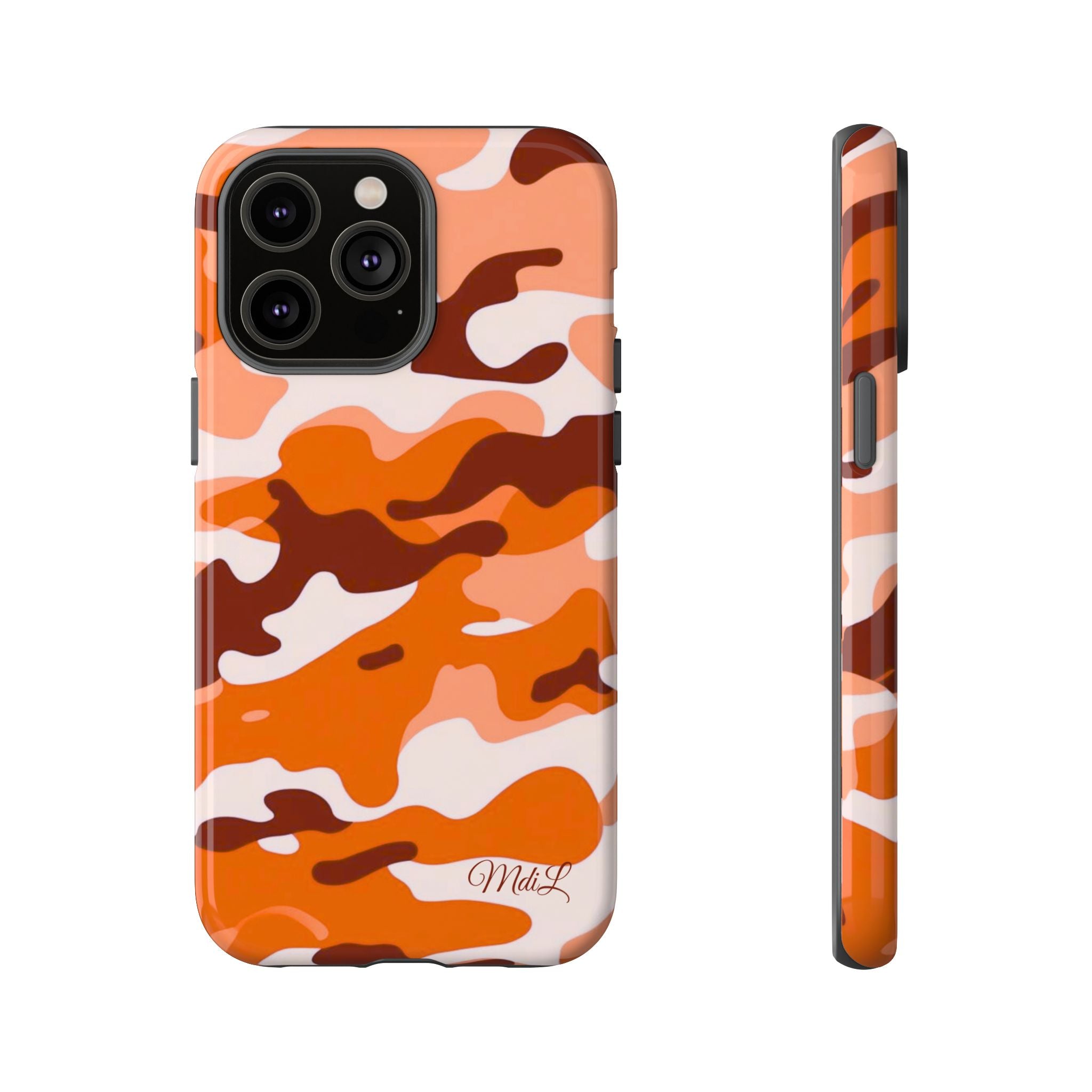 Orange Camo iPhone Case