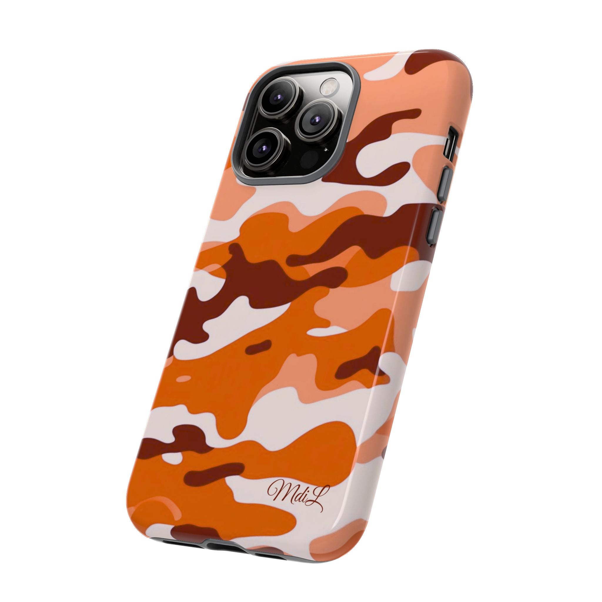 Orange Camo iPhone Case