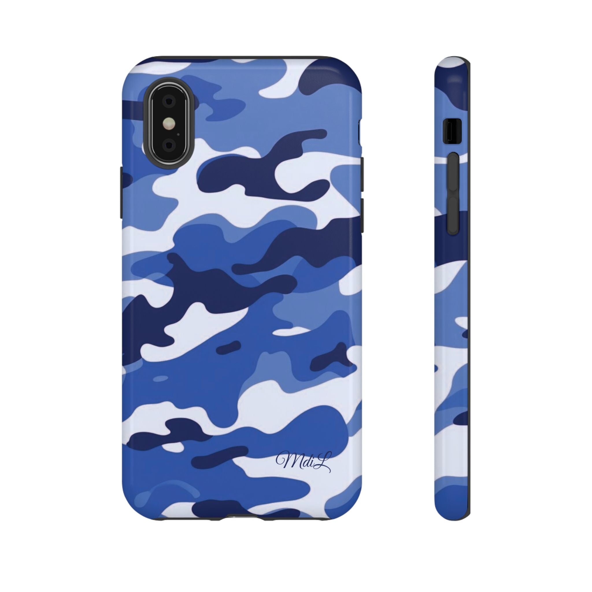 Deep Blue Camo iPhone Case
