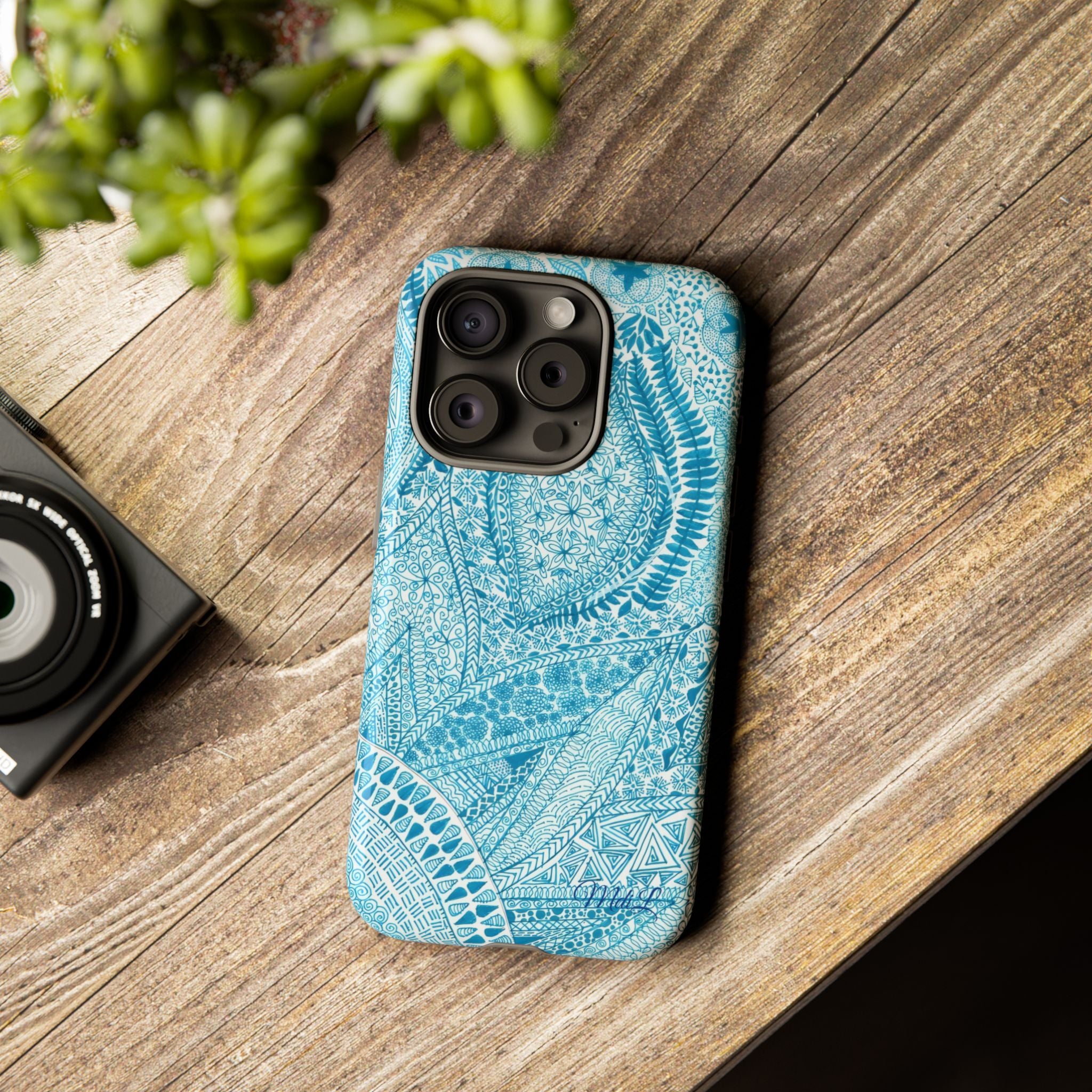 Teal Paisley