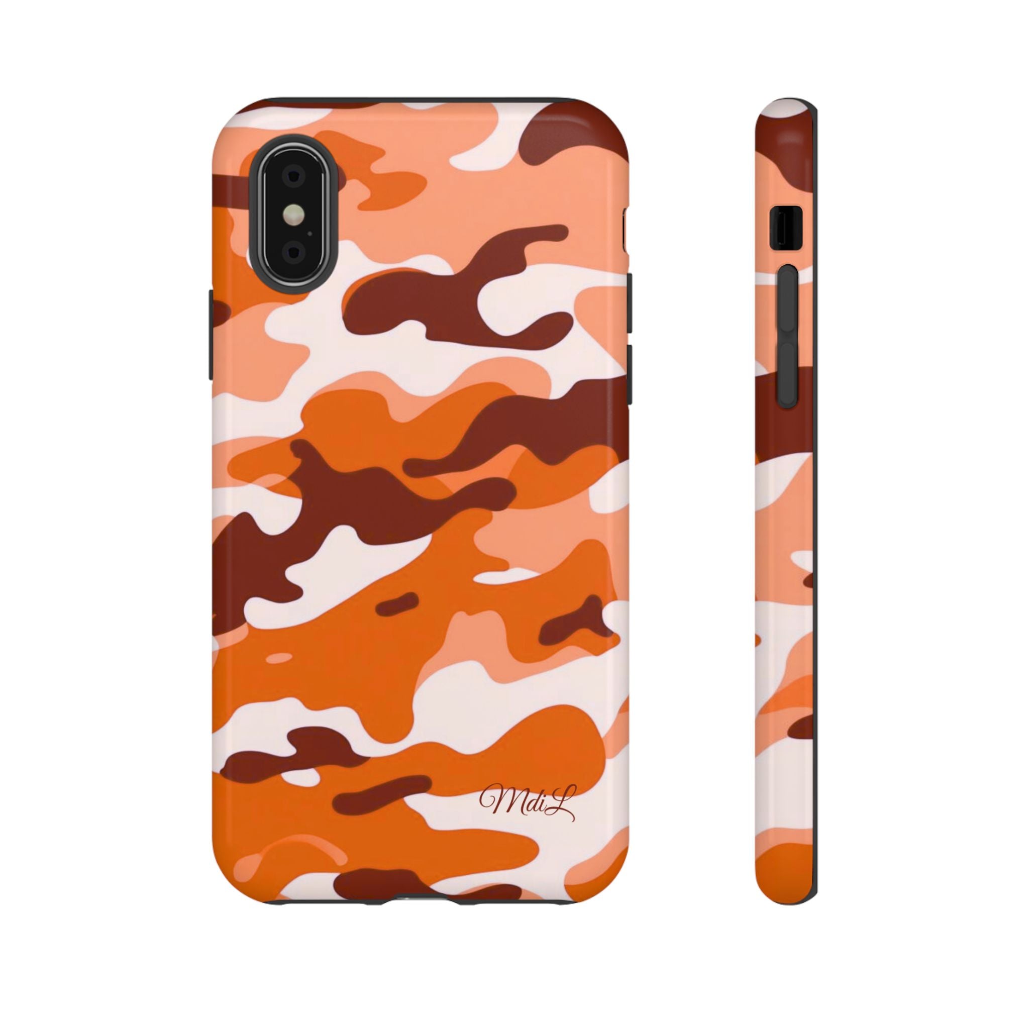 Orange Camo iPhone Case