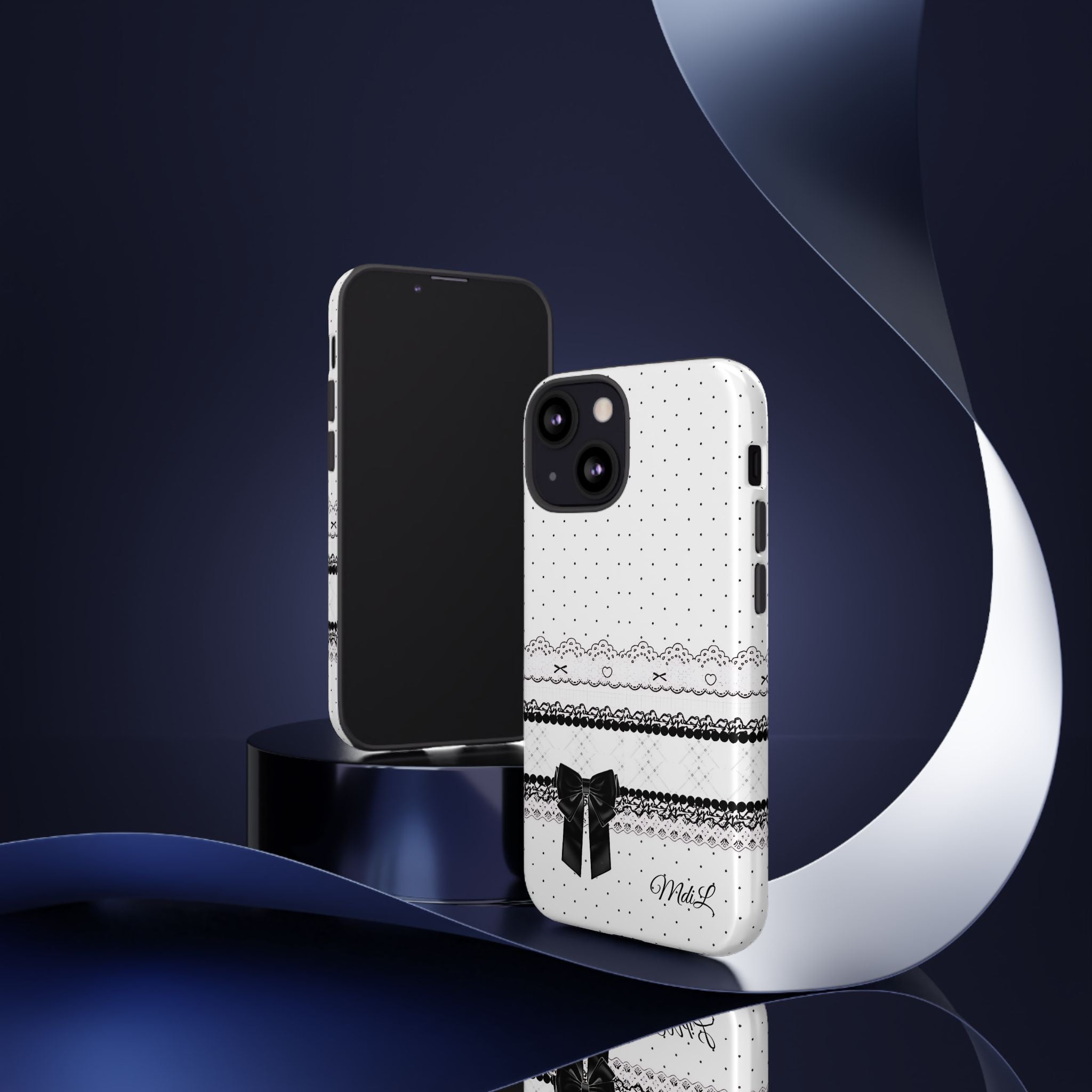 Dotted Lace | Black and White - Mare di Luna