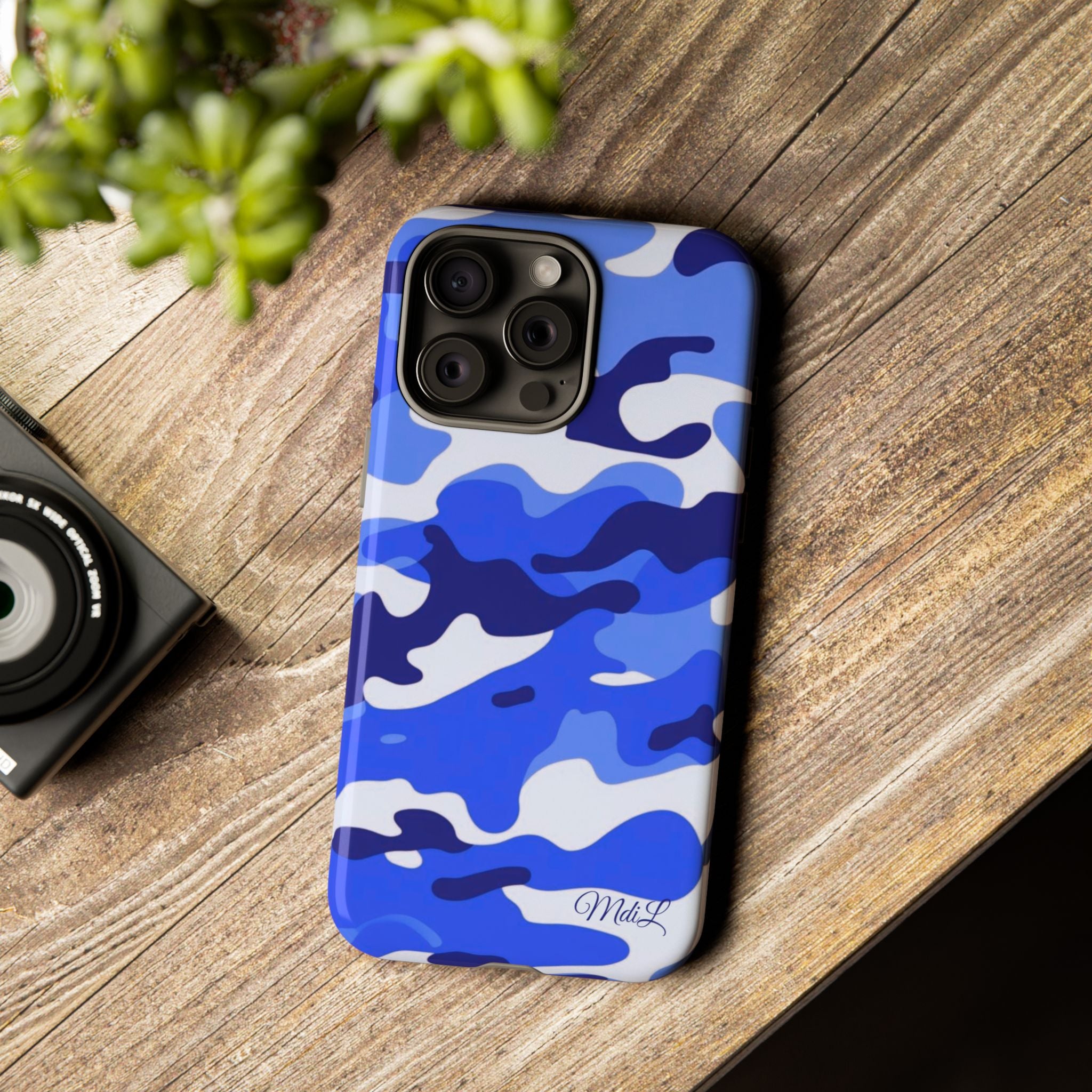 Blue Camo iPhone Case