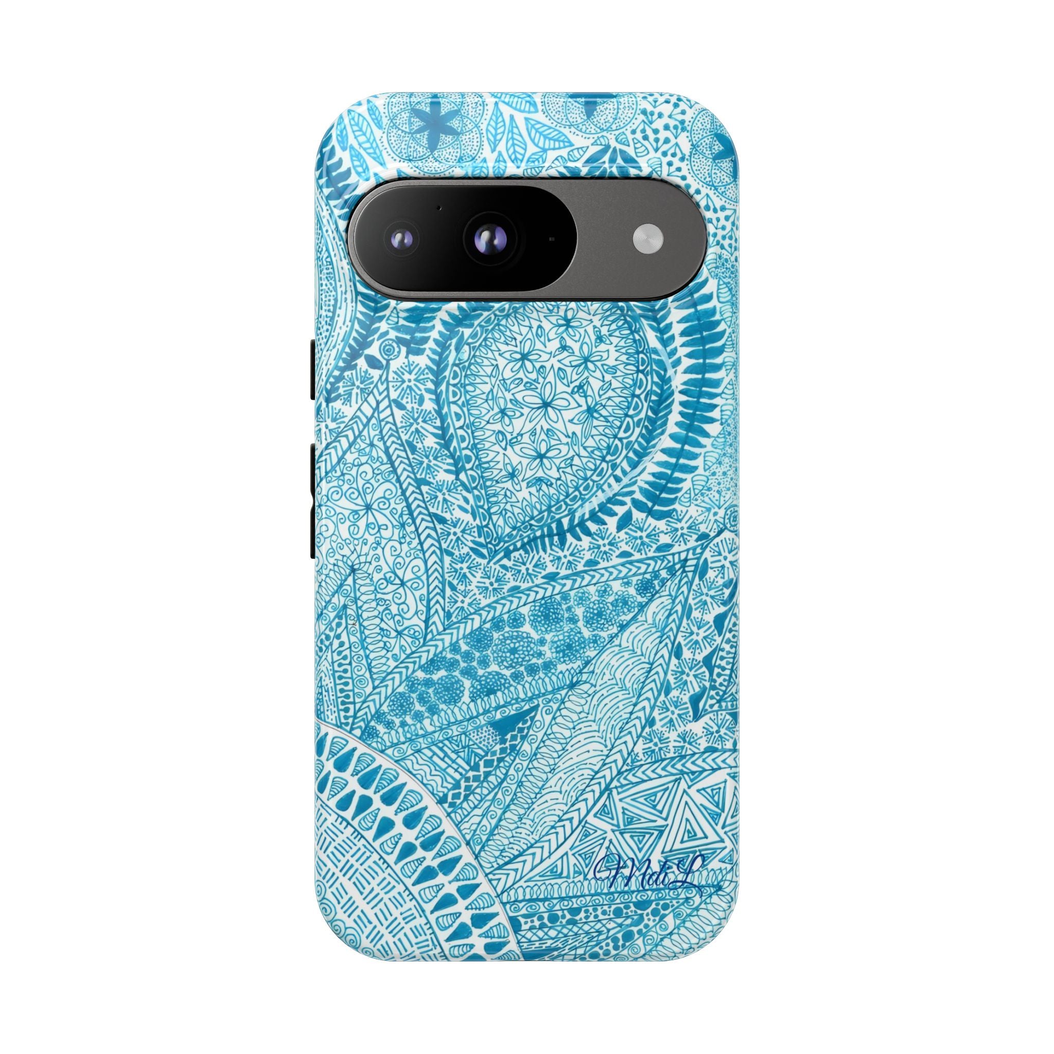 Teal Paisley