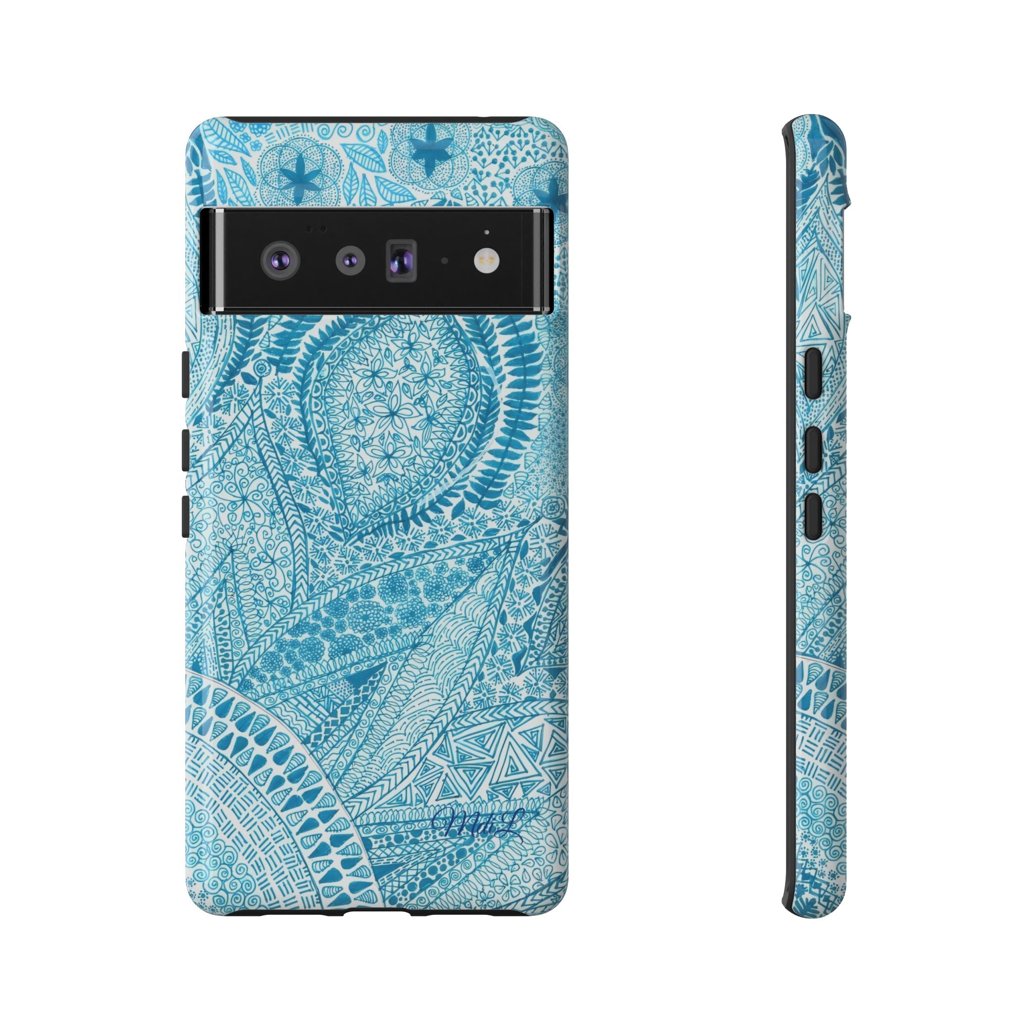 Teal Paisley