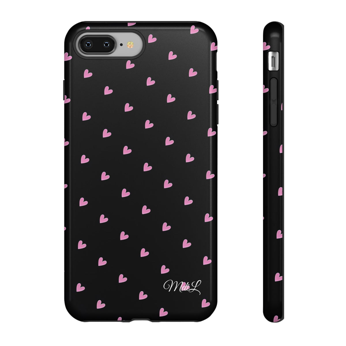 Dotted Hearts | Black and Pink - Mare di Luna