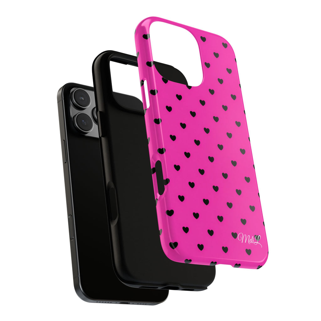 Dotted Hearts | Neon Pink - Mare di Luna