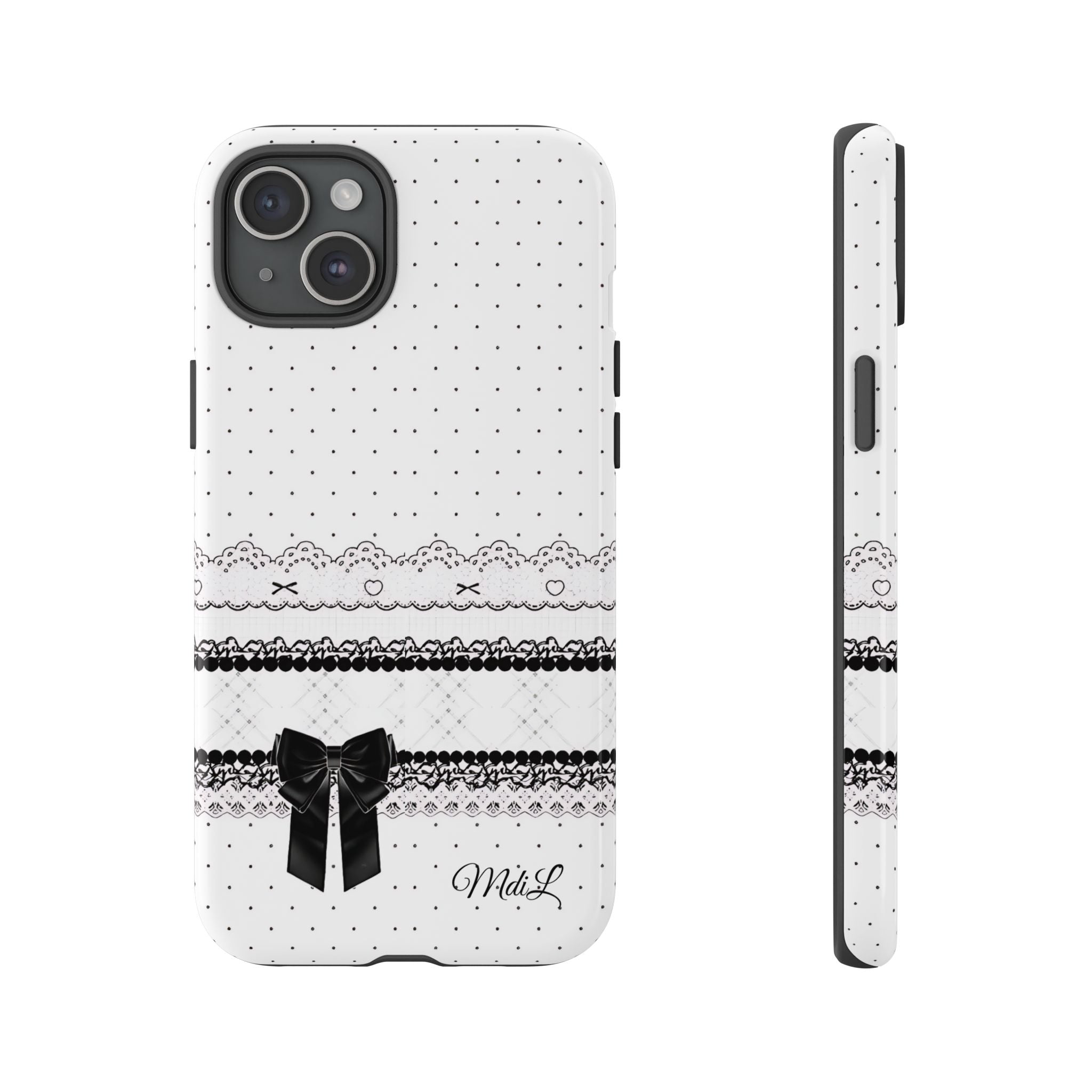 Dotted Lace | Black and White - Mare di Luna