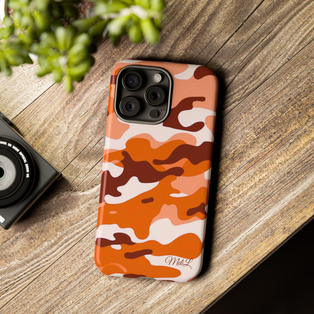 Orange Camo iPhone Case