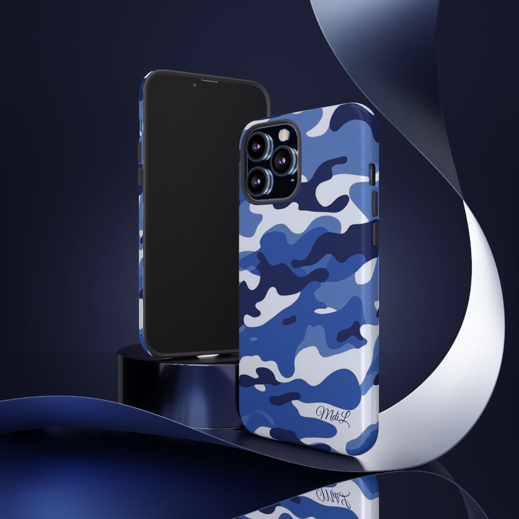 Deep Blue Camo iPhone Case
