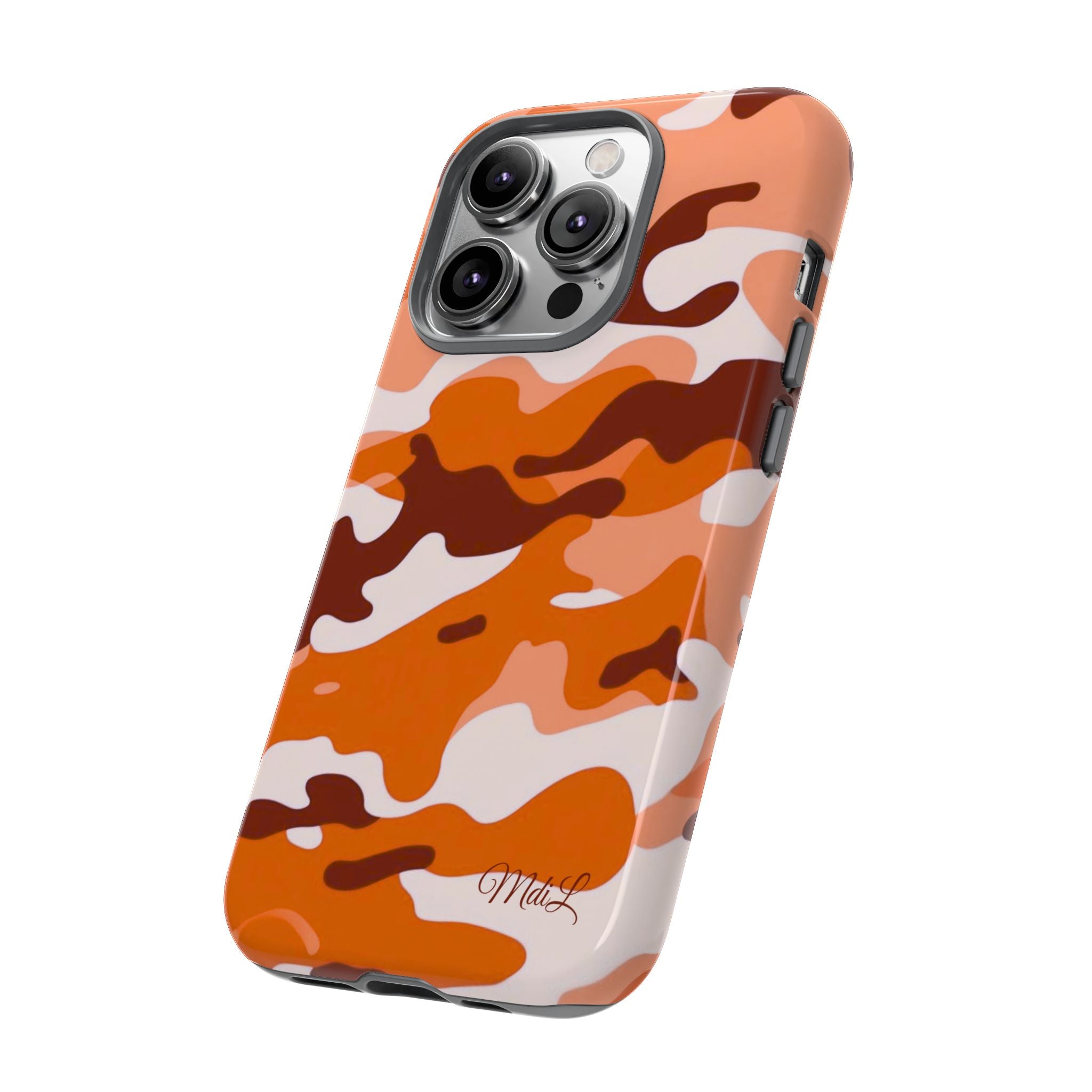Orange Camo iPhone Case