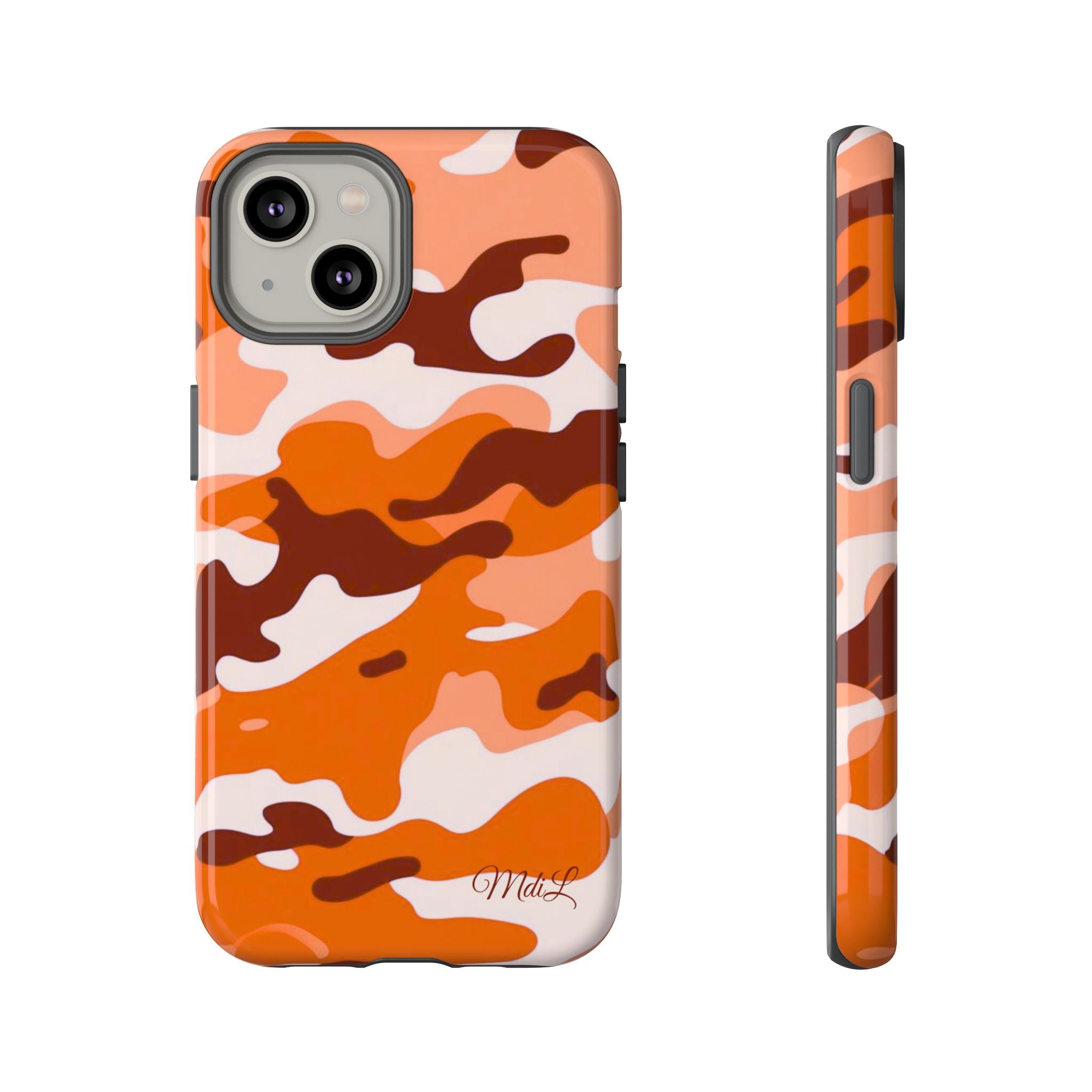 Orange Camo iPhone Case