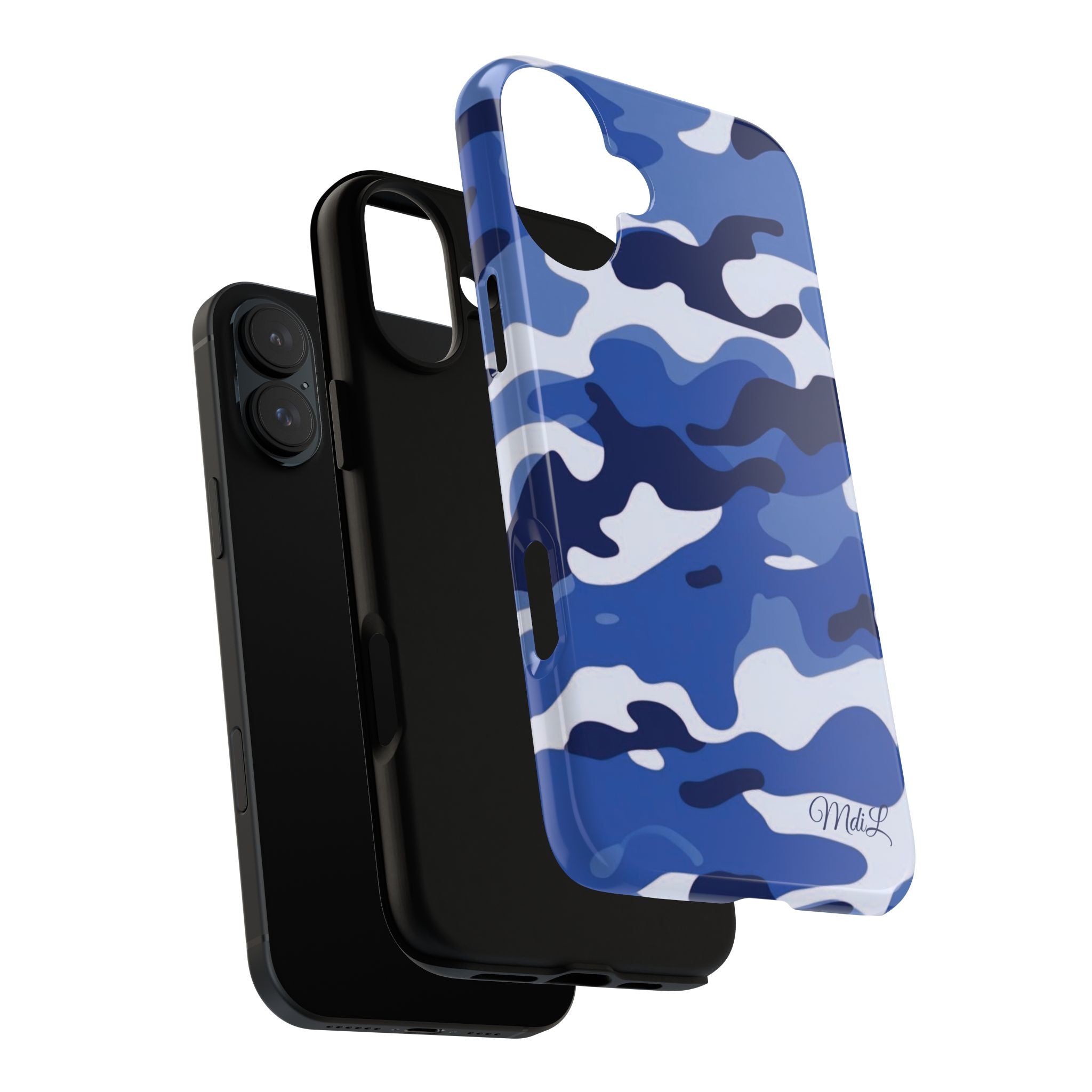 Deep Blue Camo iPhone Case