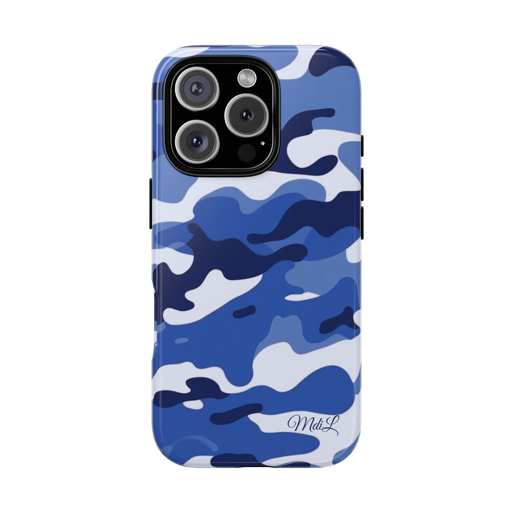 Deep Blue Camo iPhone Case