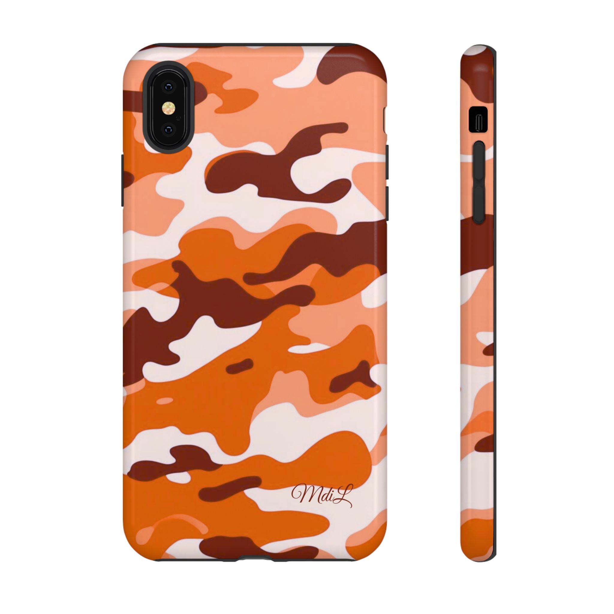 Orange Camo iPhone Case