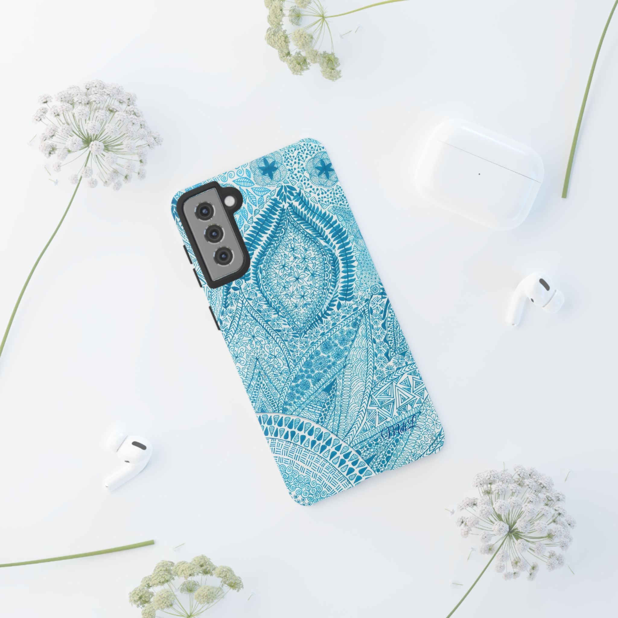 Teal Paisley