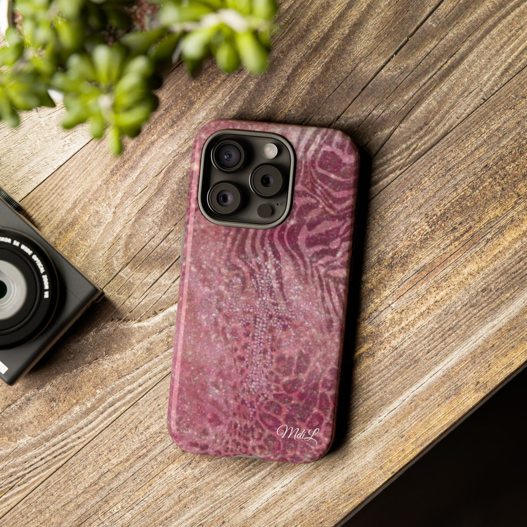 Pink Cross iPhone Case