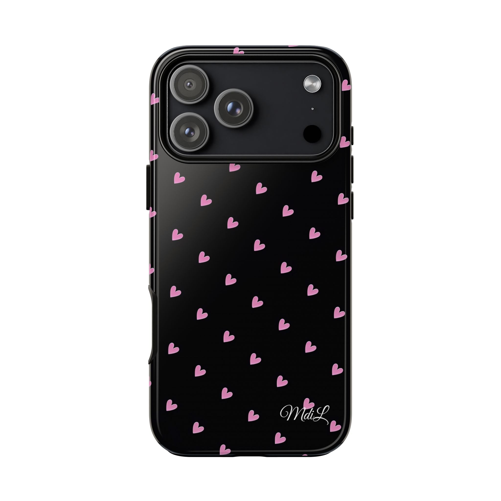 Dotted Hearts | Black and Pink - Mare di Luna