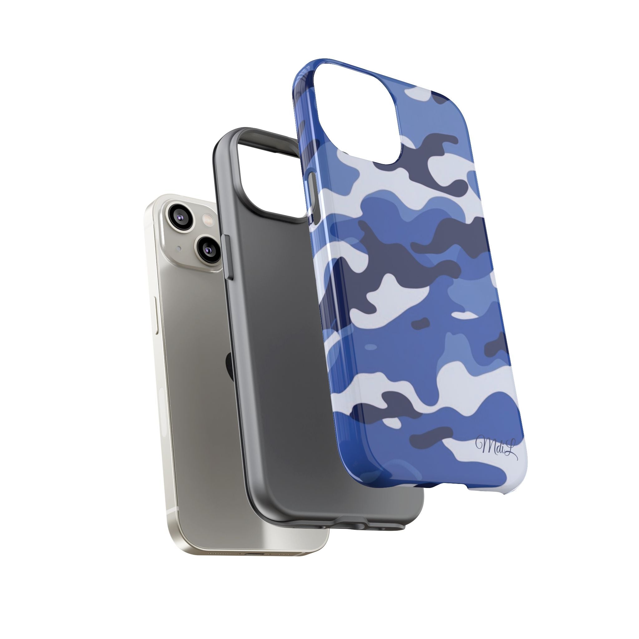 Deep Blue Camo iPhone Case