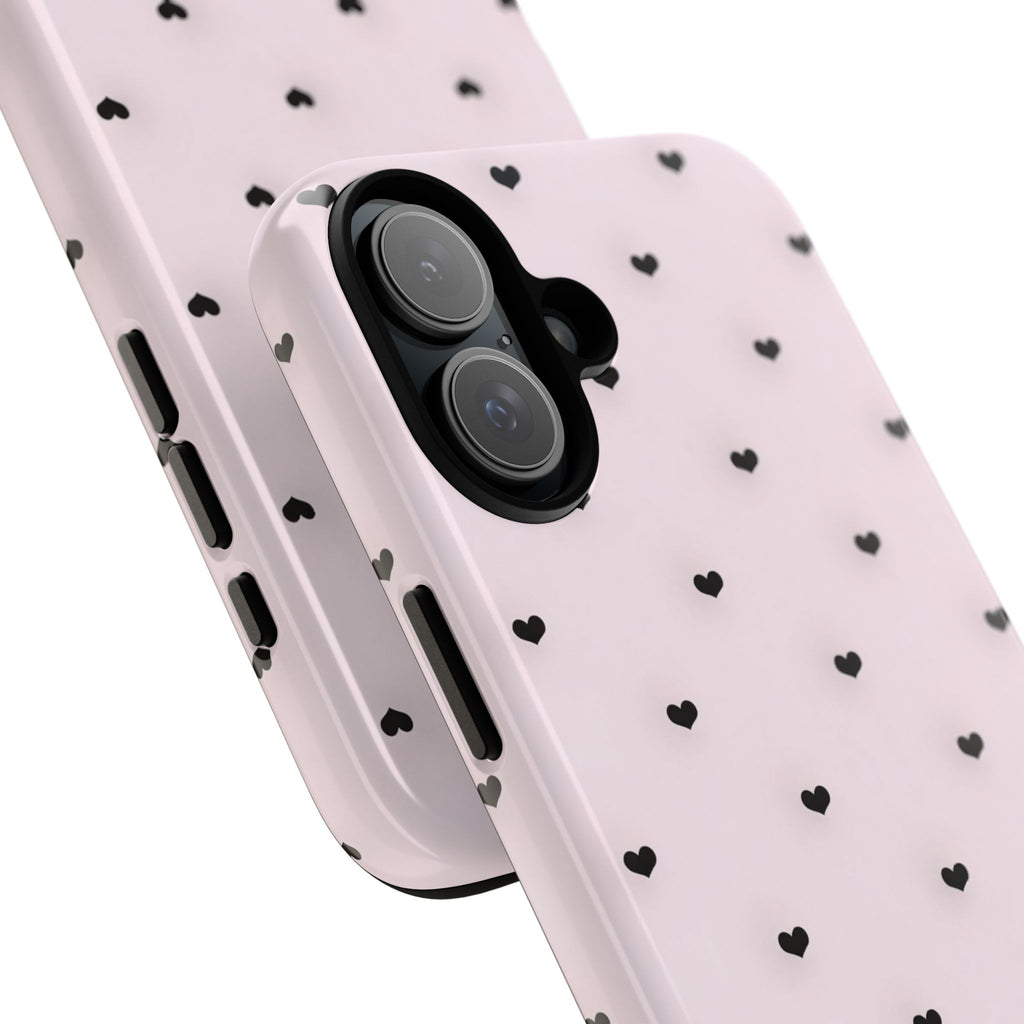 Dotted Hearts | Pink and Black