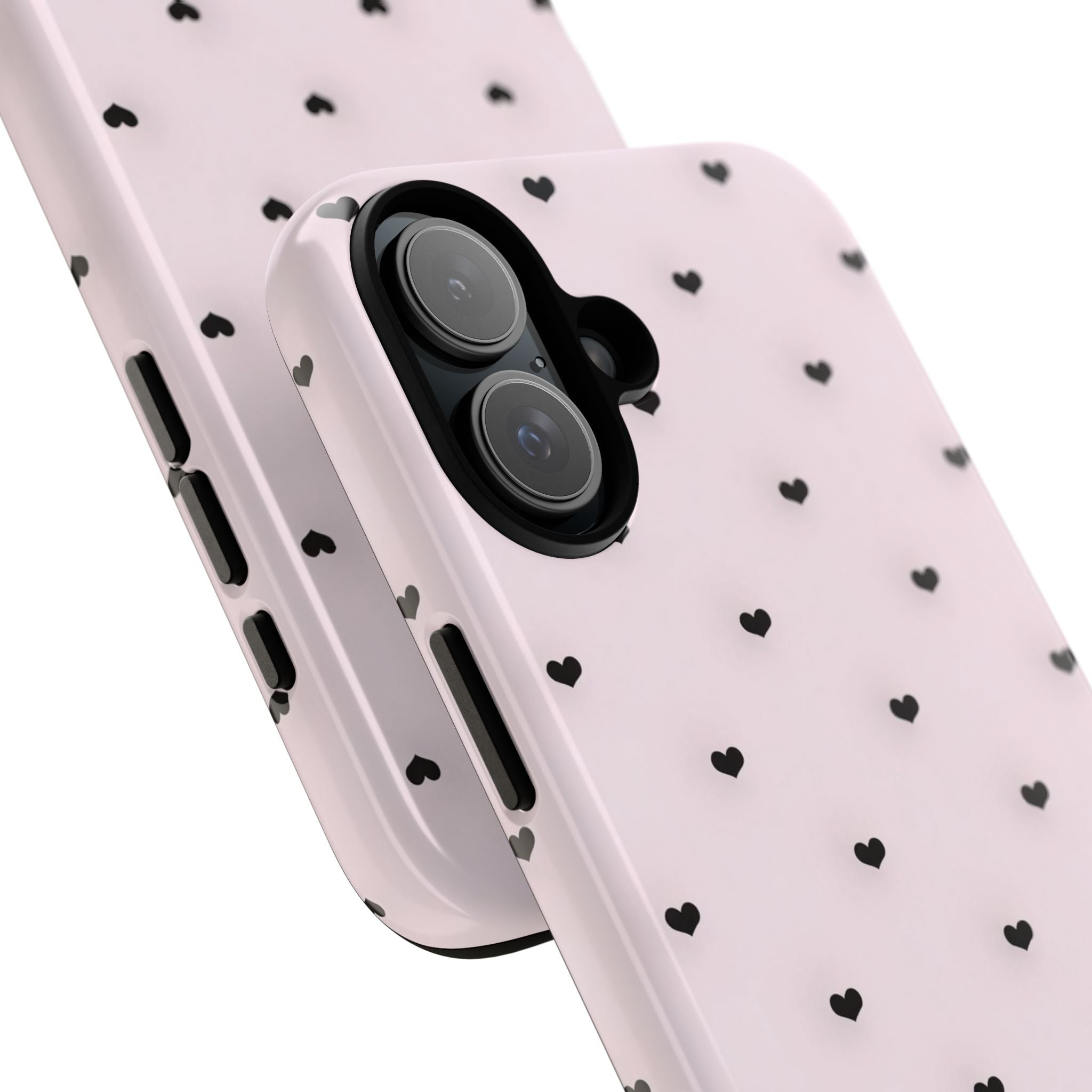 Dotted Hearts | Pink and Black