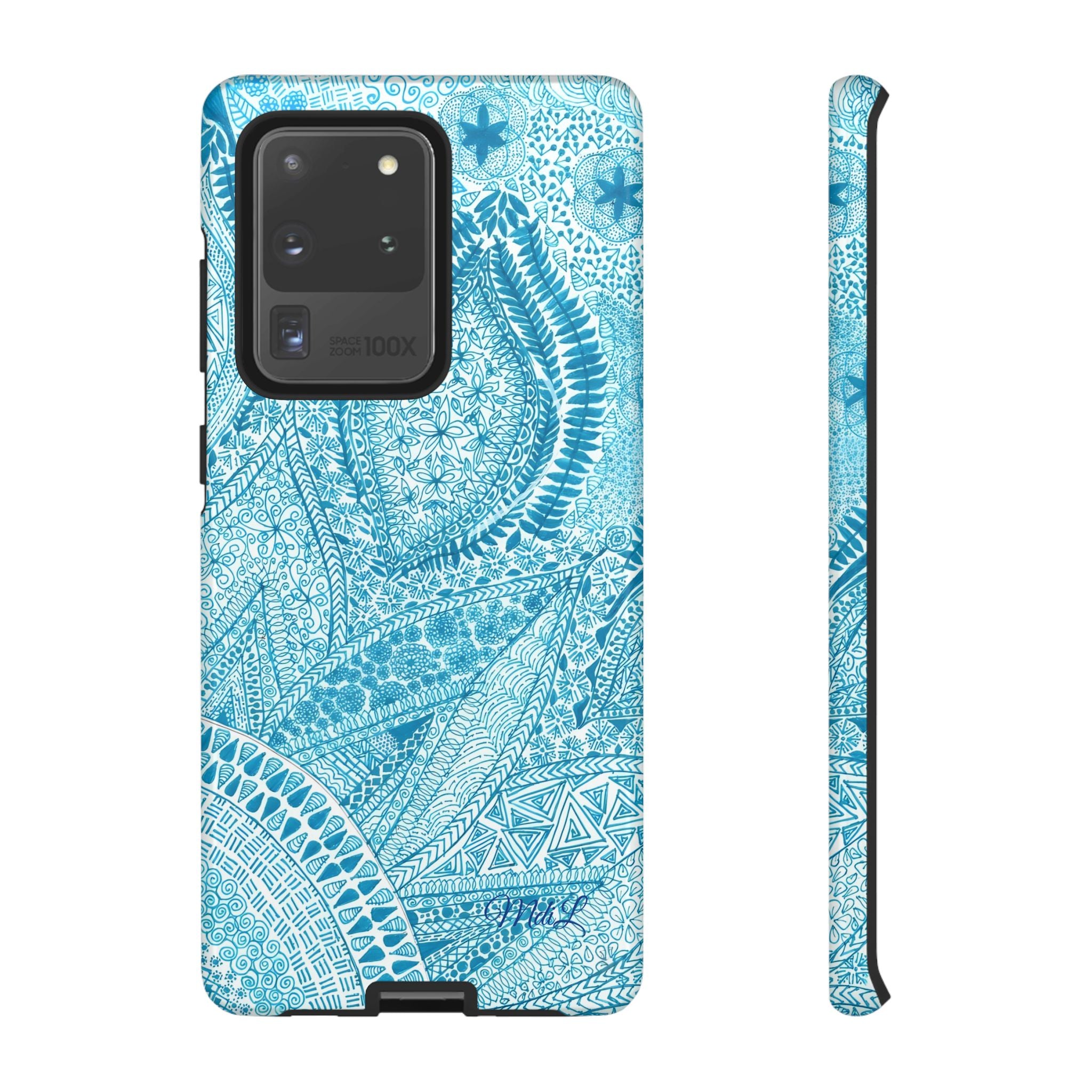 Teal Paisley