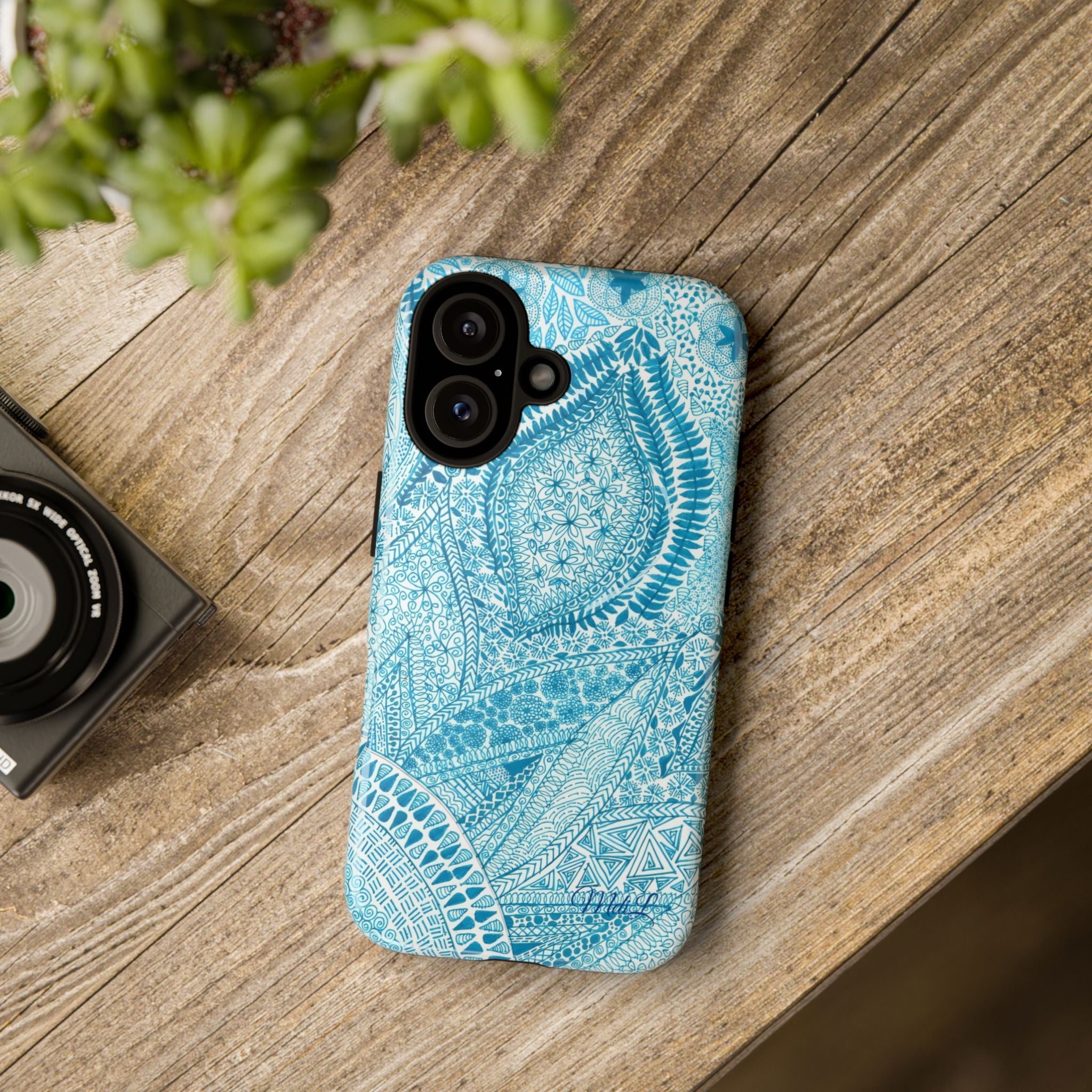 Teal Paisley