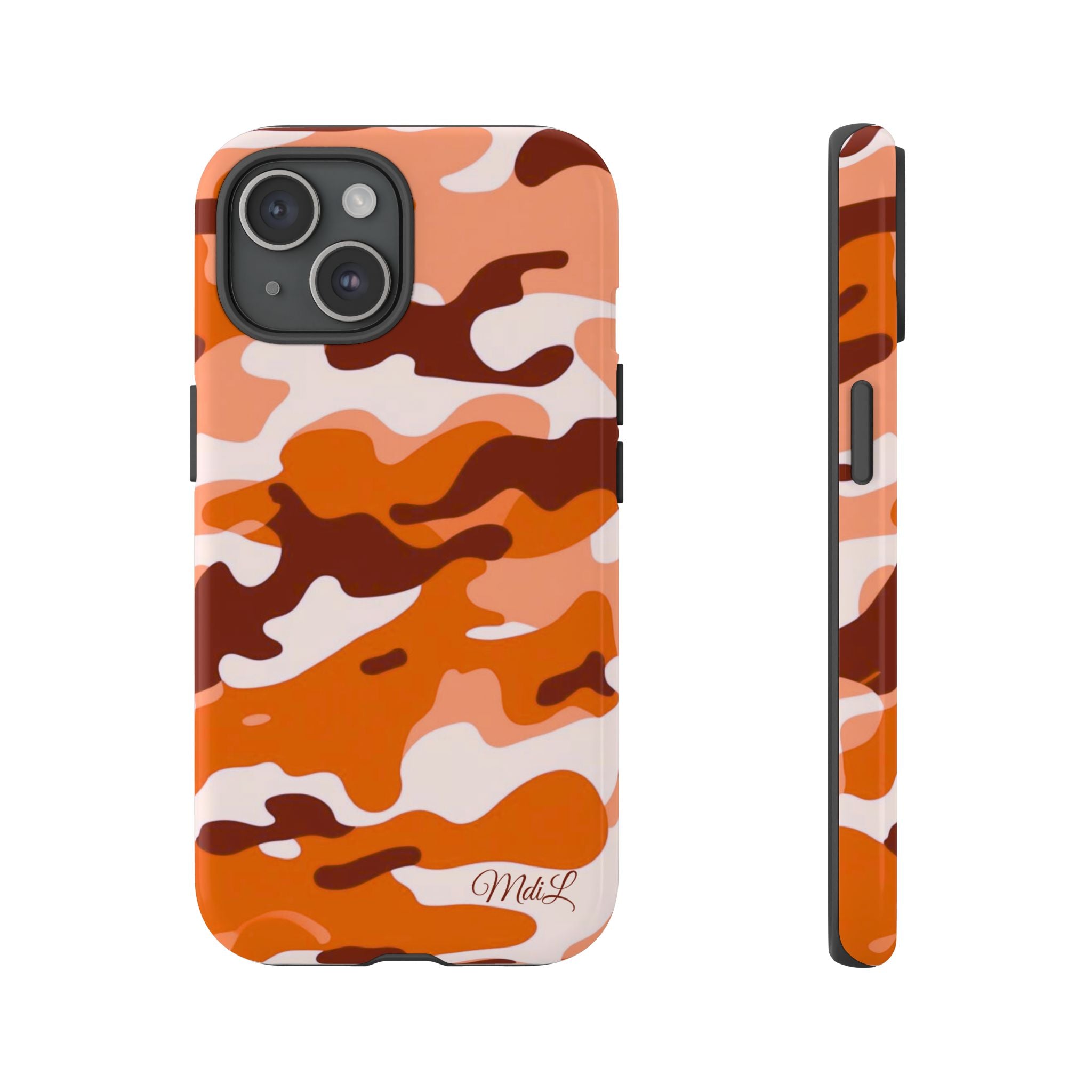 Orange Camo iPhone Case