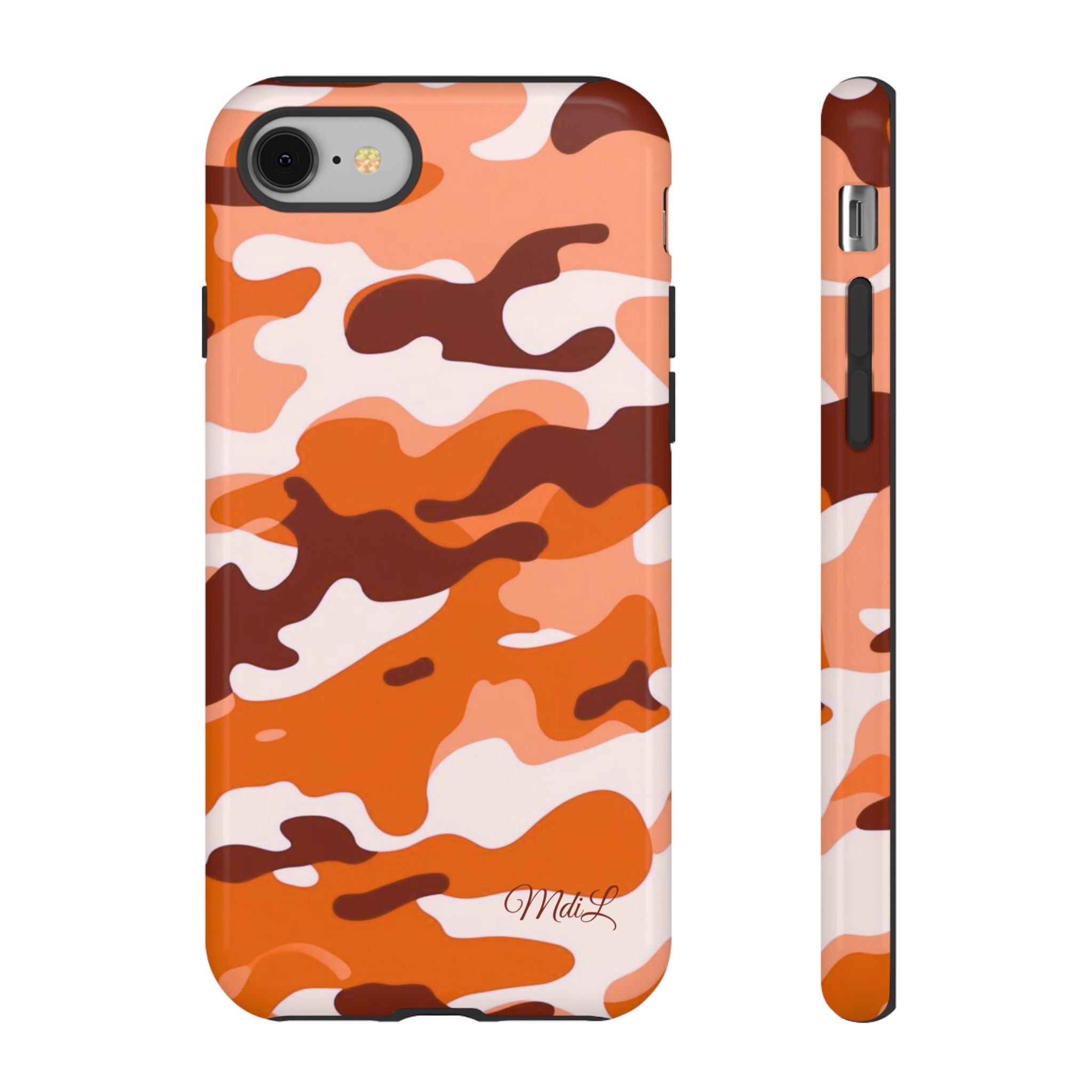 Orange Camo iPhone Case
