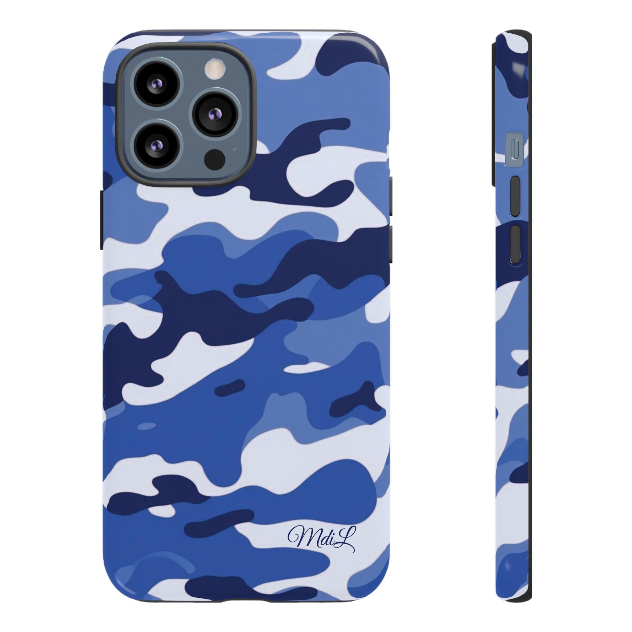 Deep Blue Camo iPhone Case