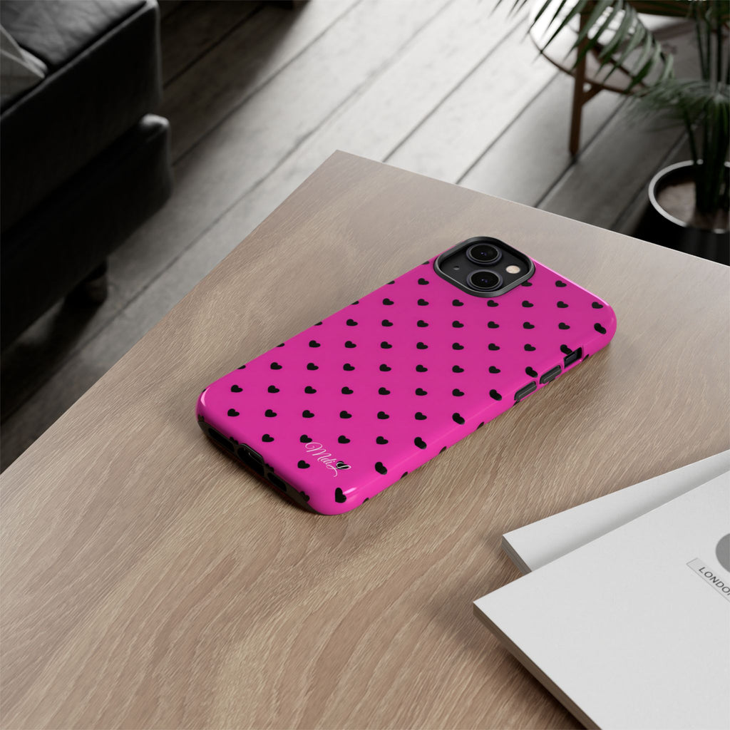 Dotted Hearts | Neon Pink - Mare di Luna