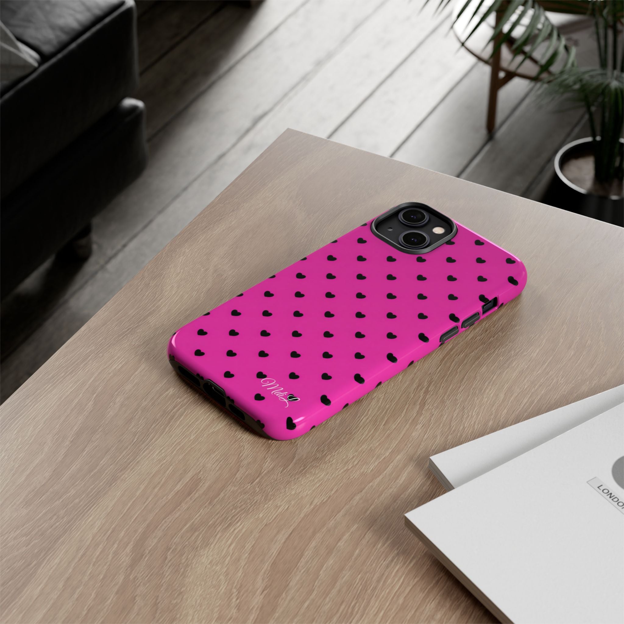 Dotted Hearts | Neon Pink - Mare di Luna