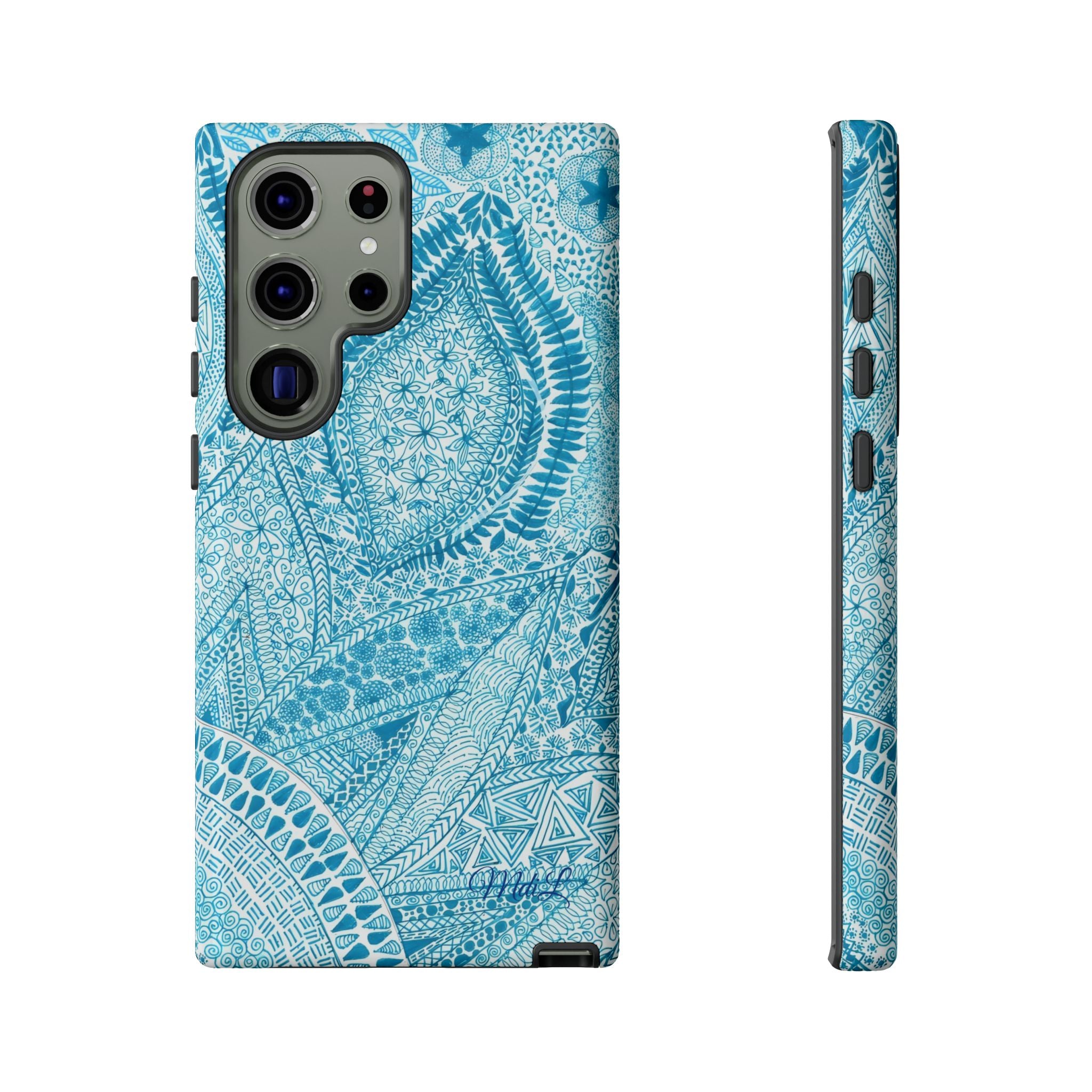 Teal Paisley