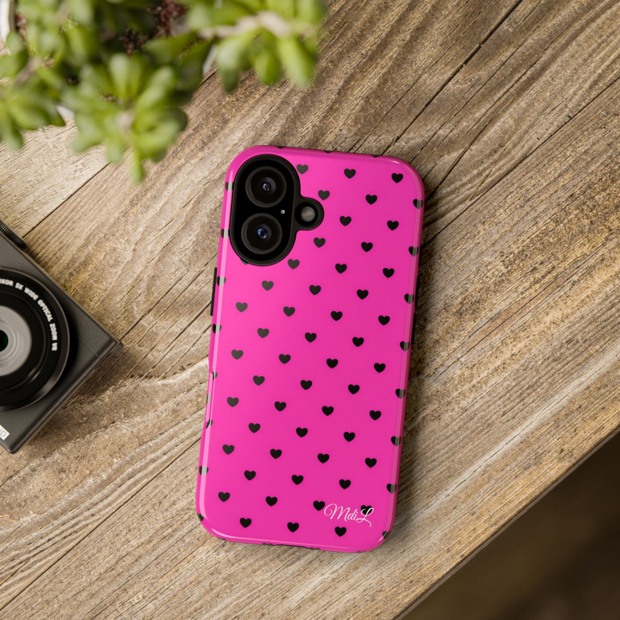 Dotted Hearts | Neon Pink - Mare di Luna