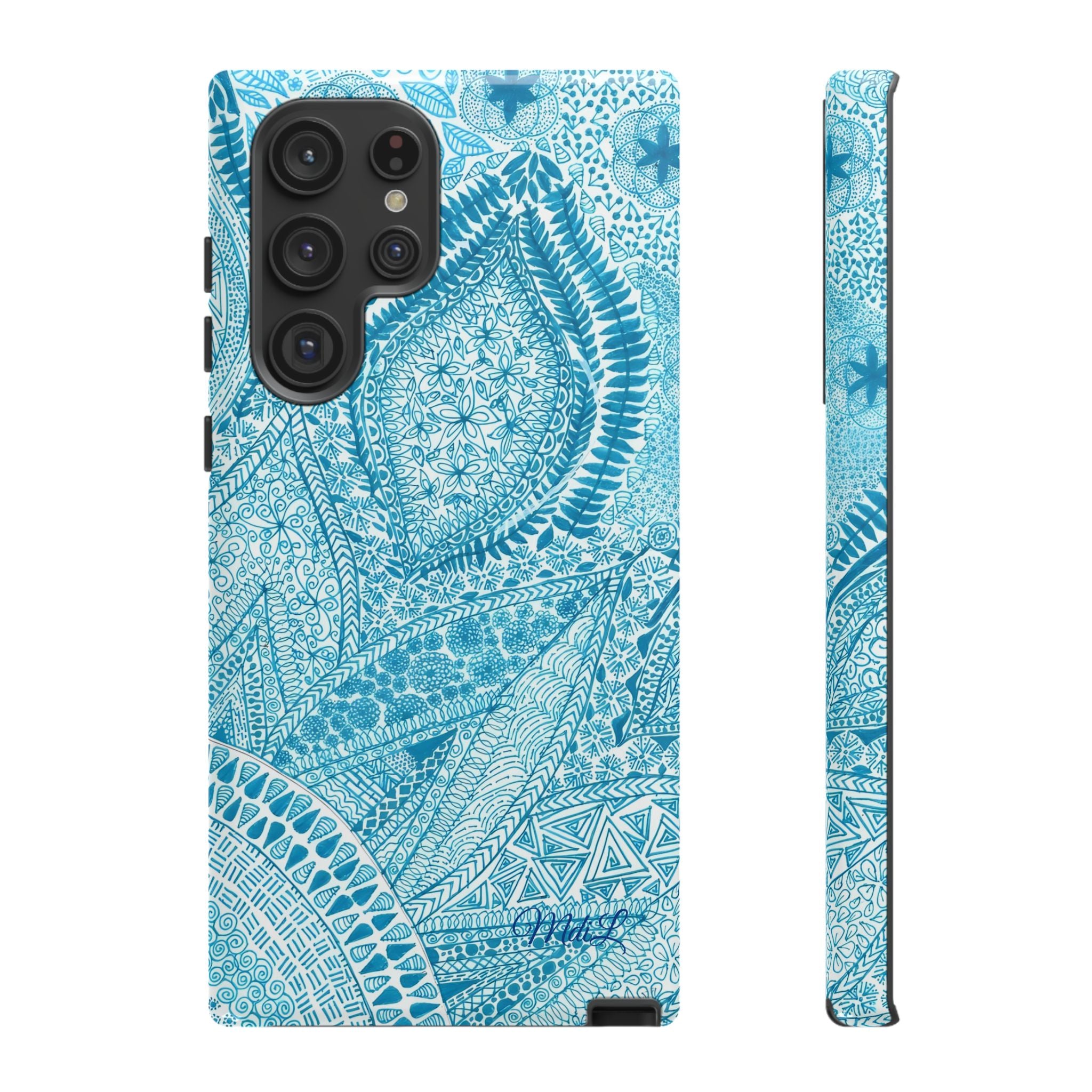 Teal Paisley