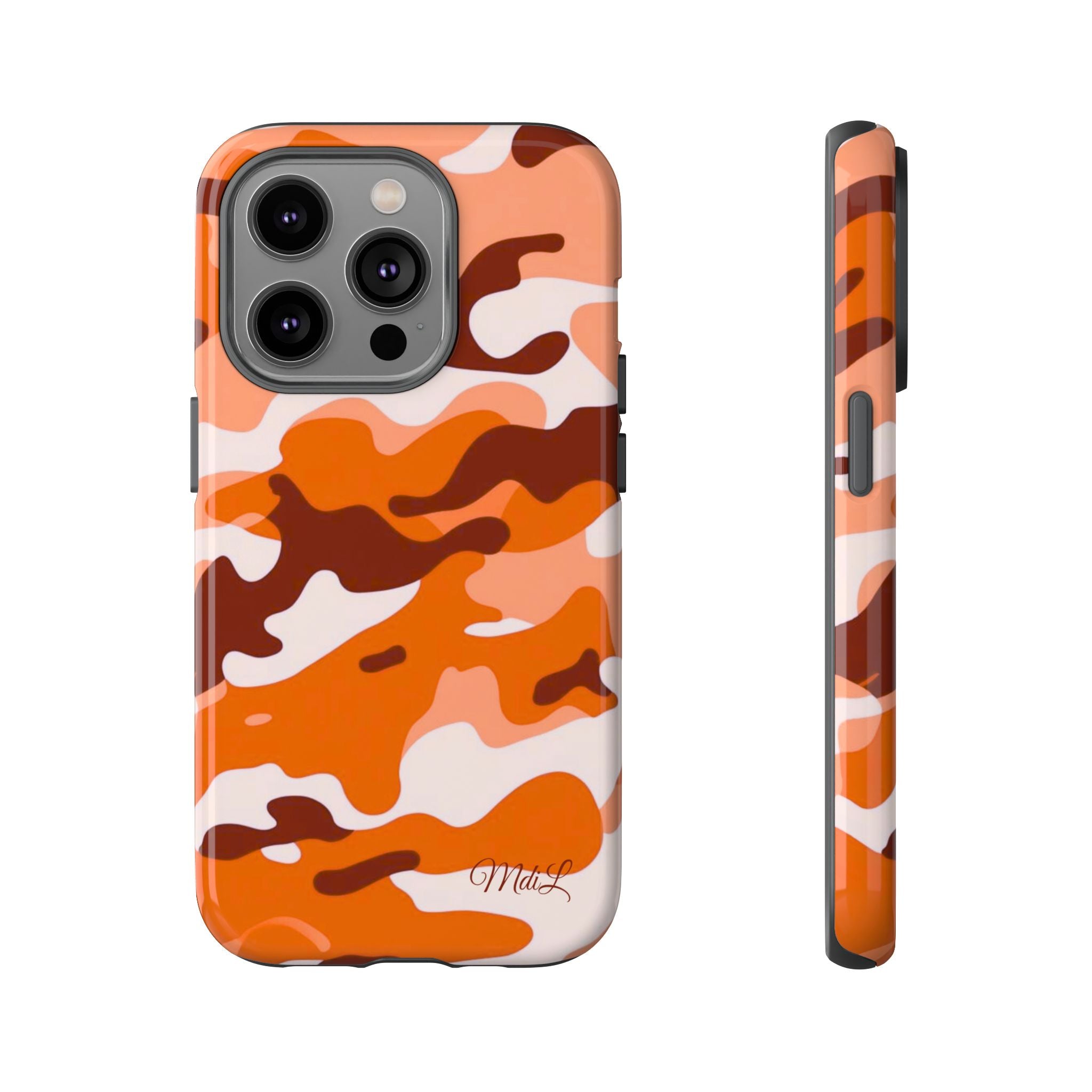 Orange Camo iPhone Case