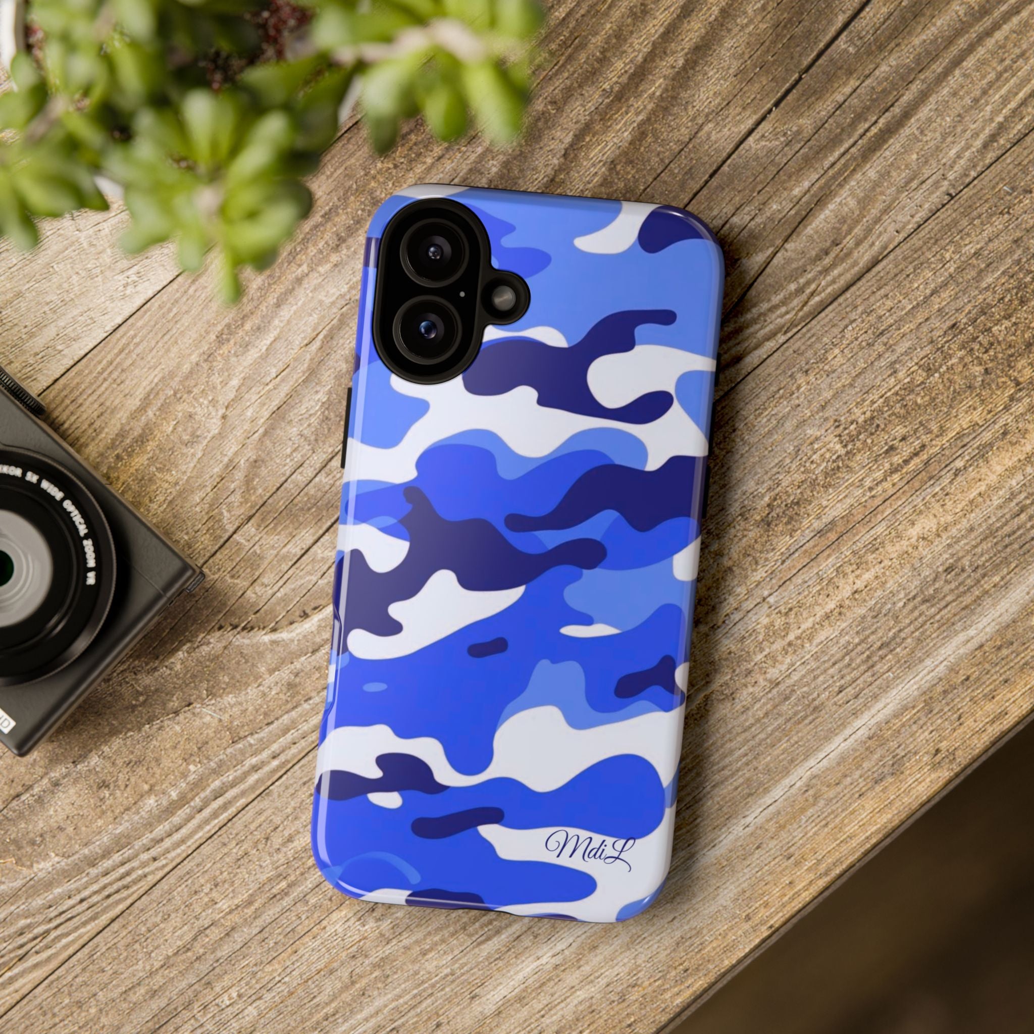 Blue Camo iPhone Case