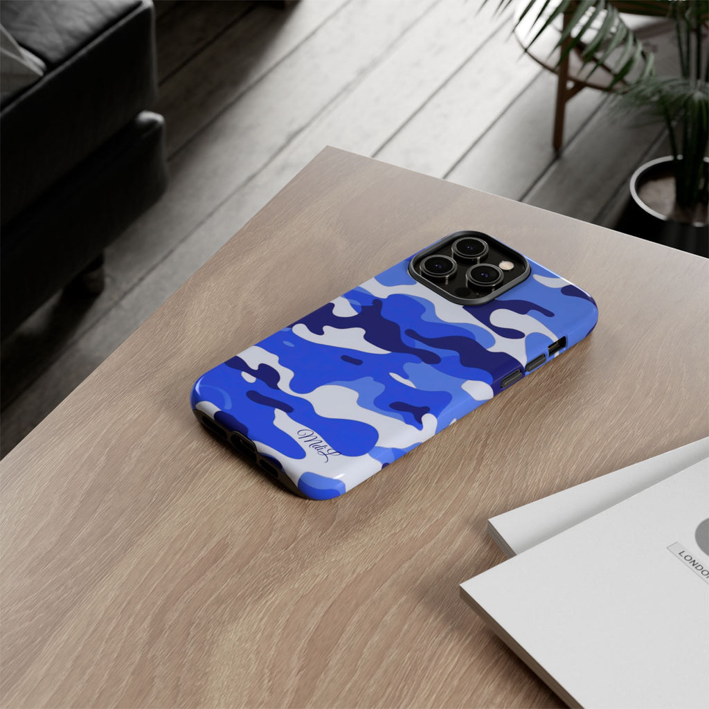 Blue Camo iPhone Case