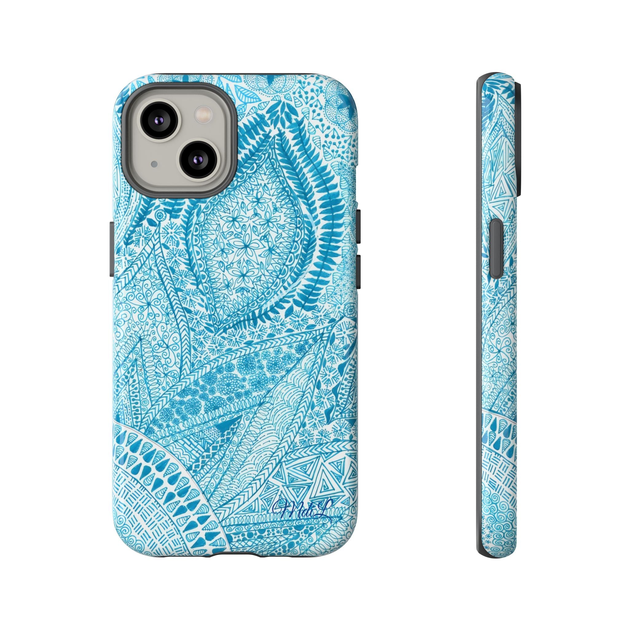 Teal Paisley