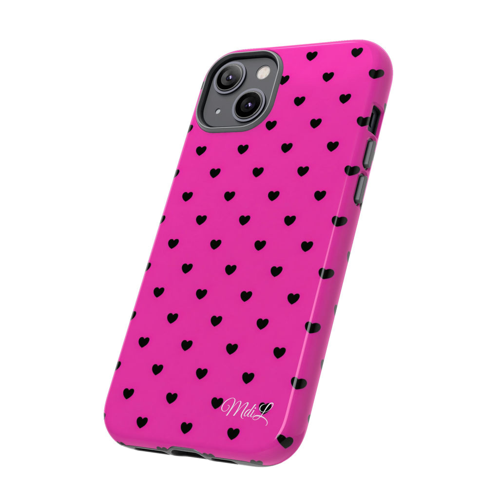 Dotted Hearts | Neon Pink - Mare di Luna