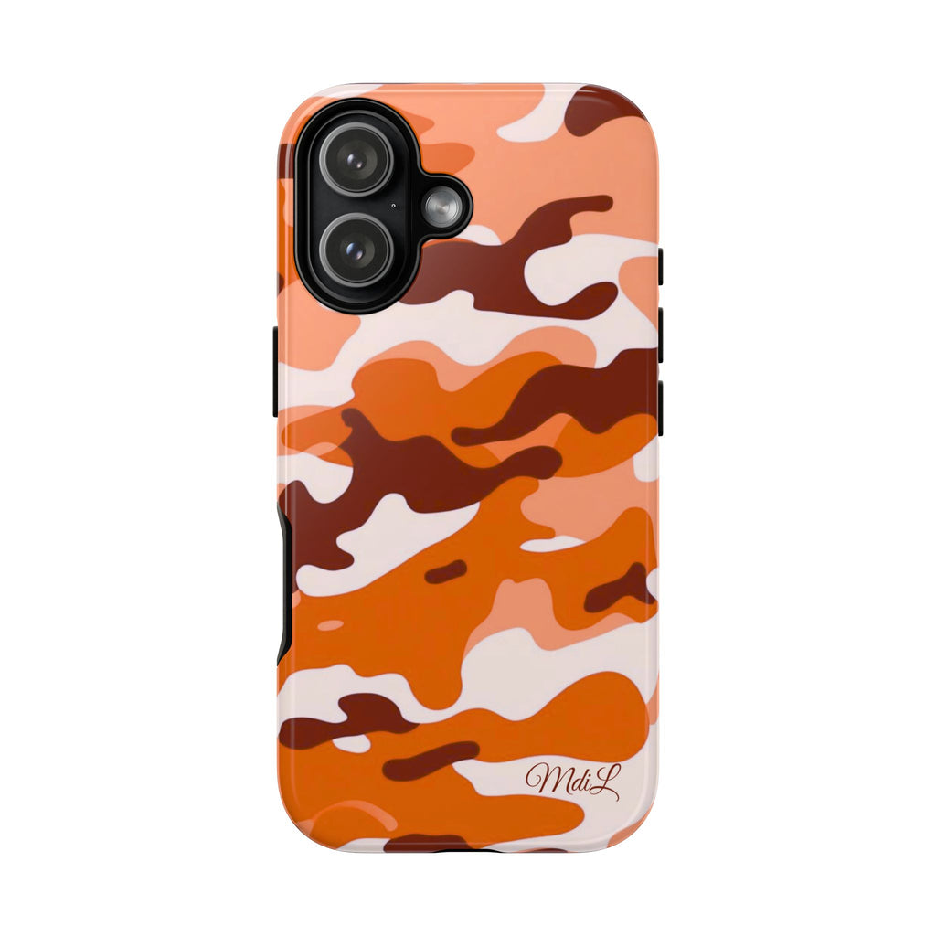 Orange Camo iPhone Case