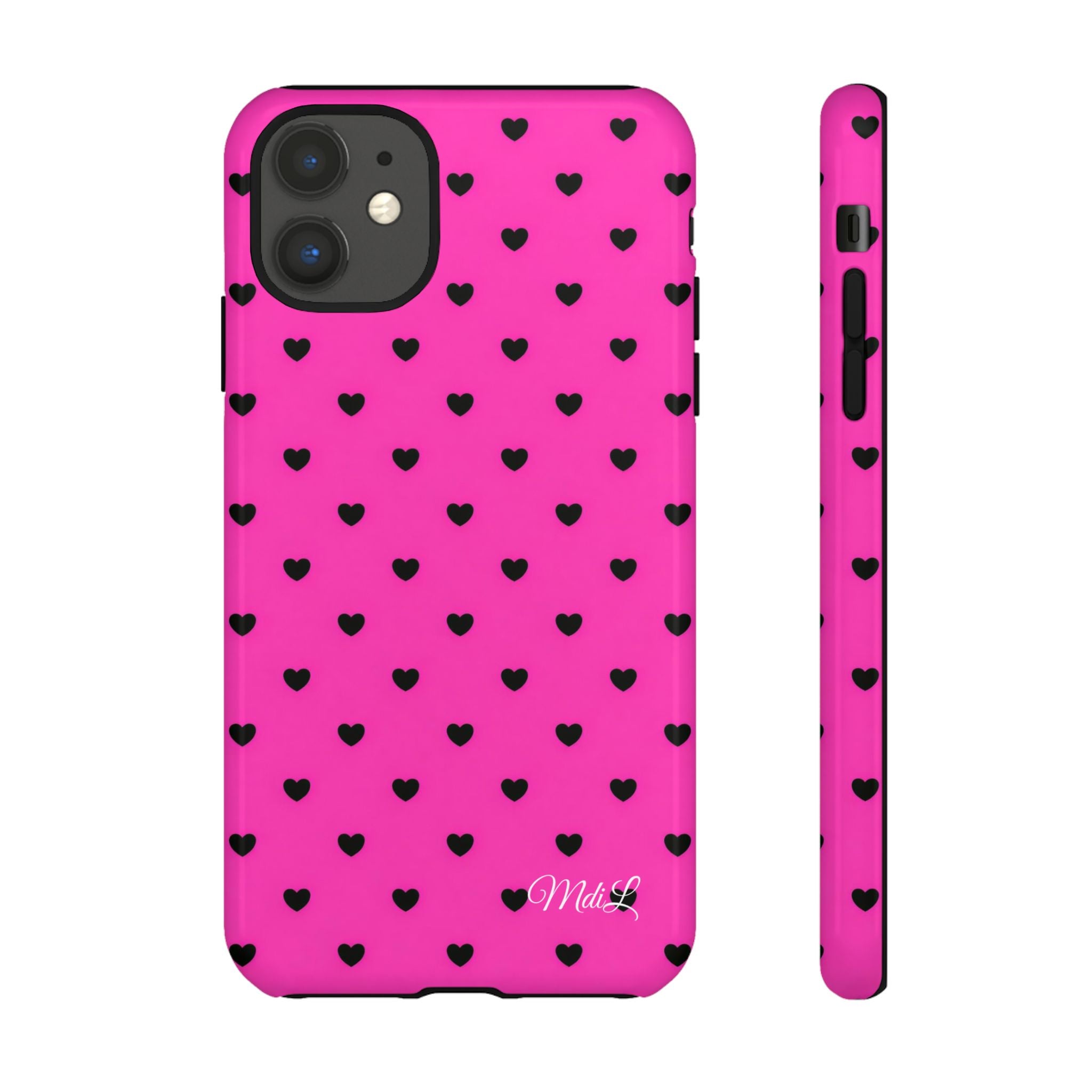 Dotted Hearts | Neon Pink - Mare di Luna