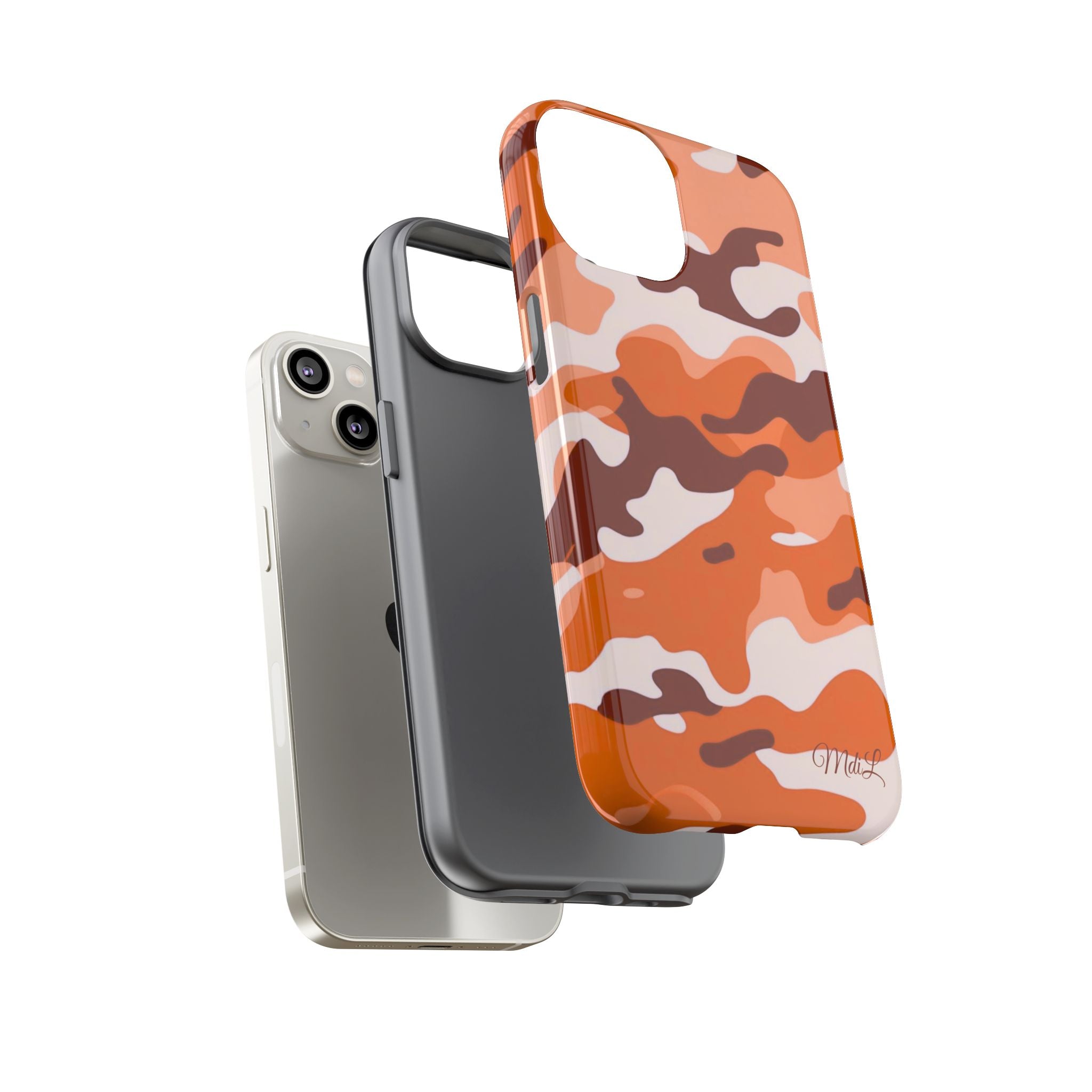 Orange Camo iPhone Case